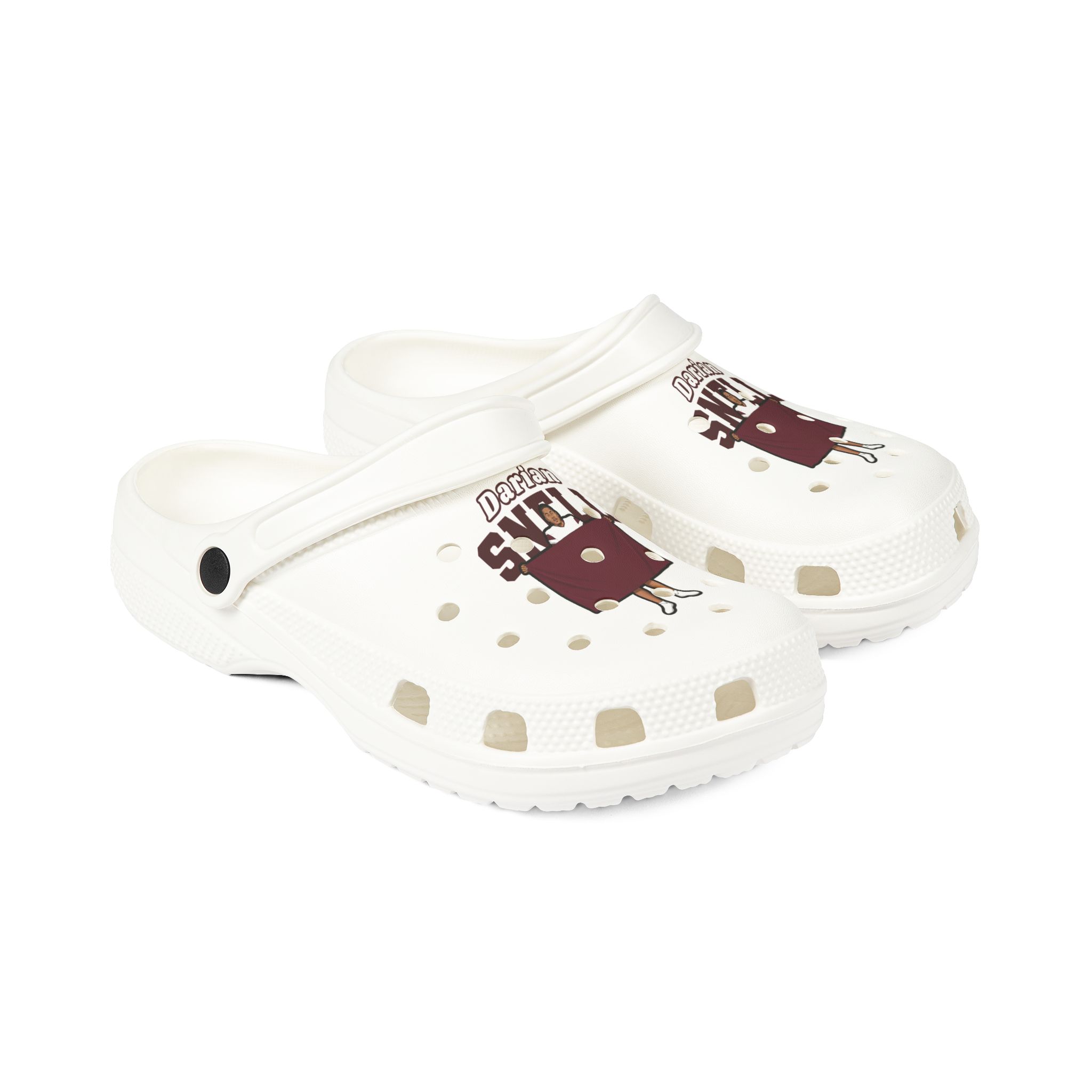 Rubber Clogs — character_name_arch in White