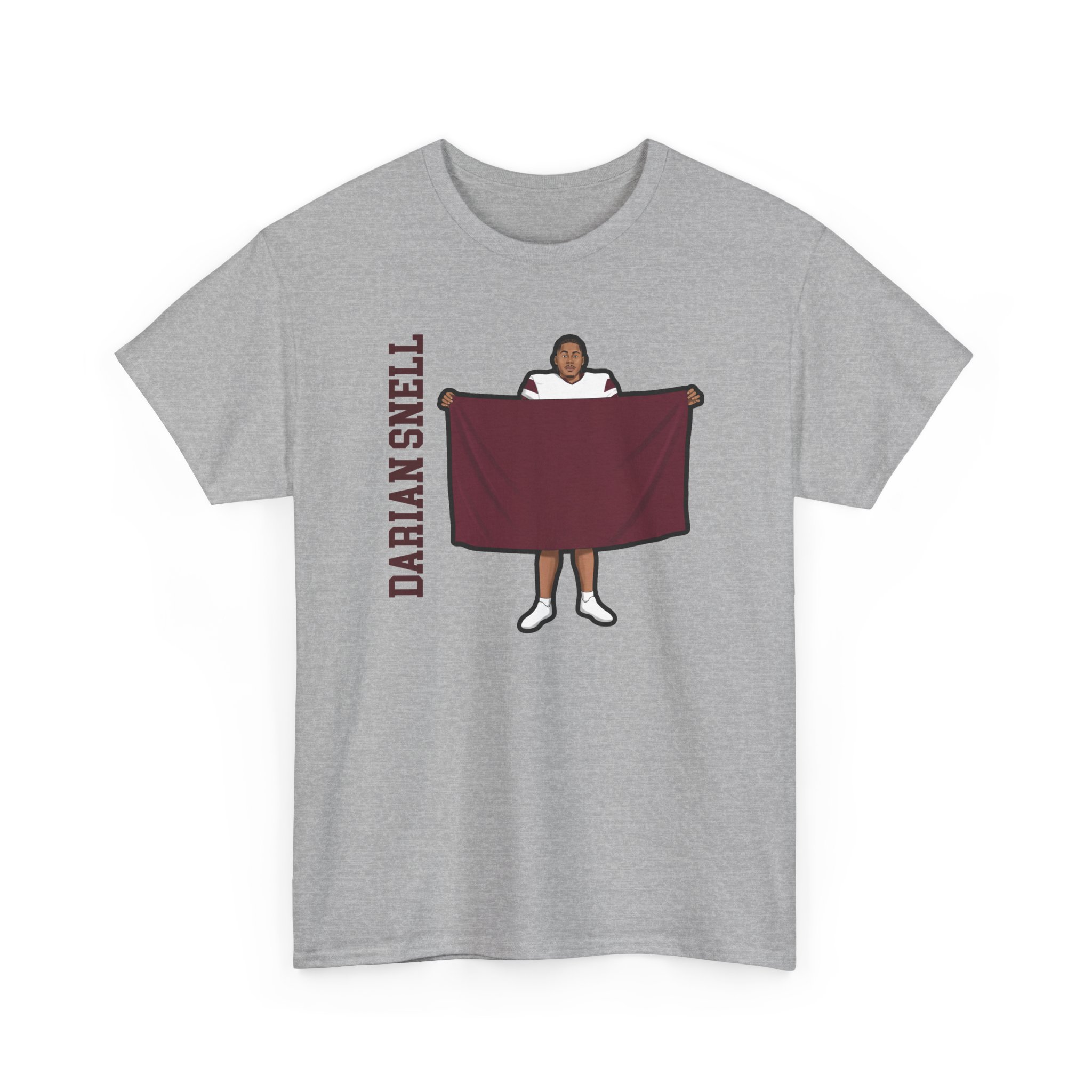 Tee — character_name_vertical in Grey