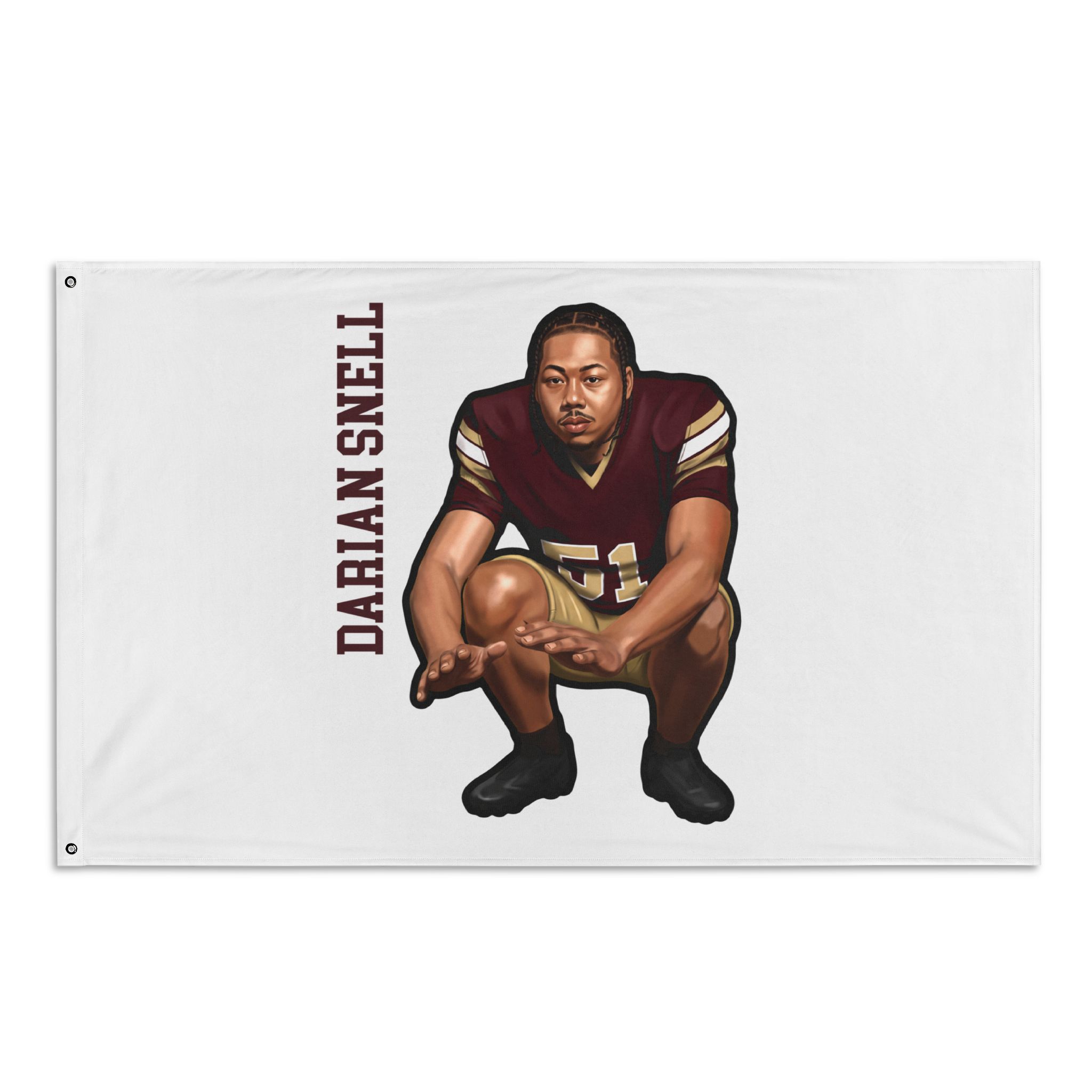 Flag (35 × 56 in) — character_name_vertical in Classic