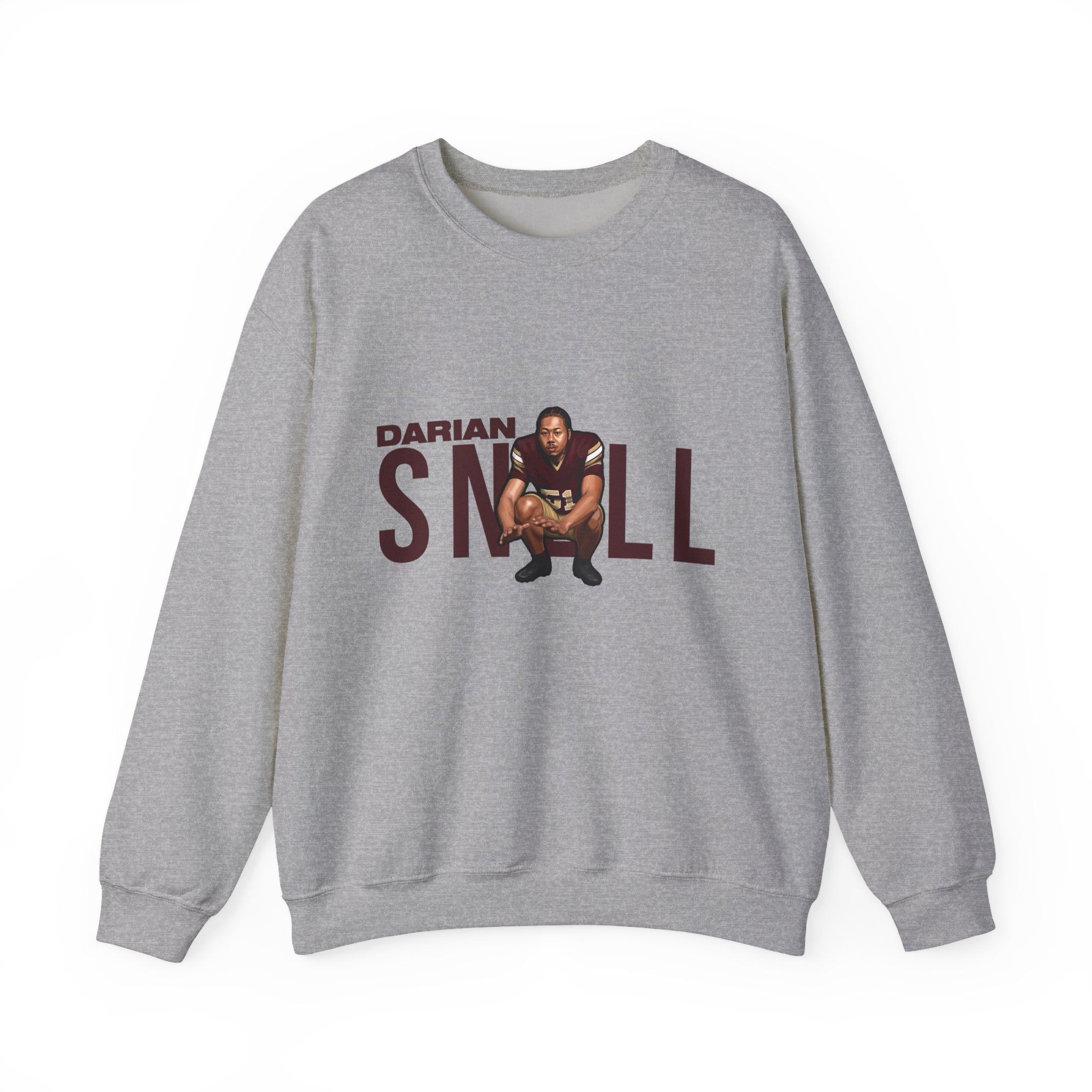 Crewneck Sweatshirt — character_player_name in Grey