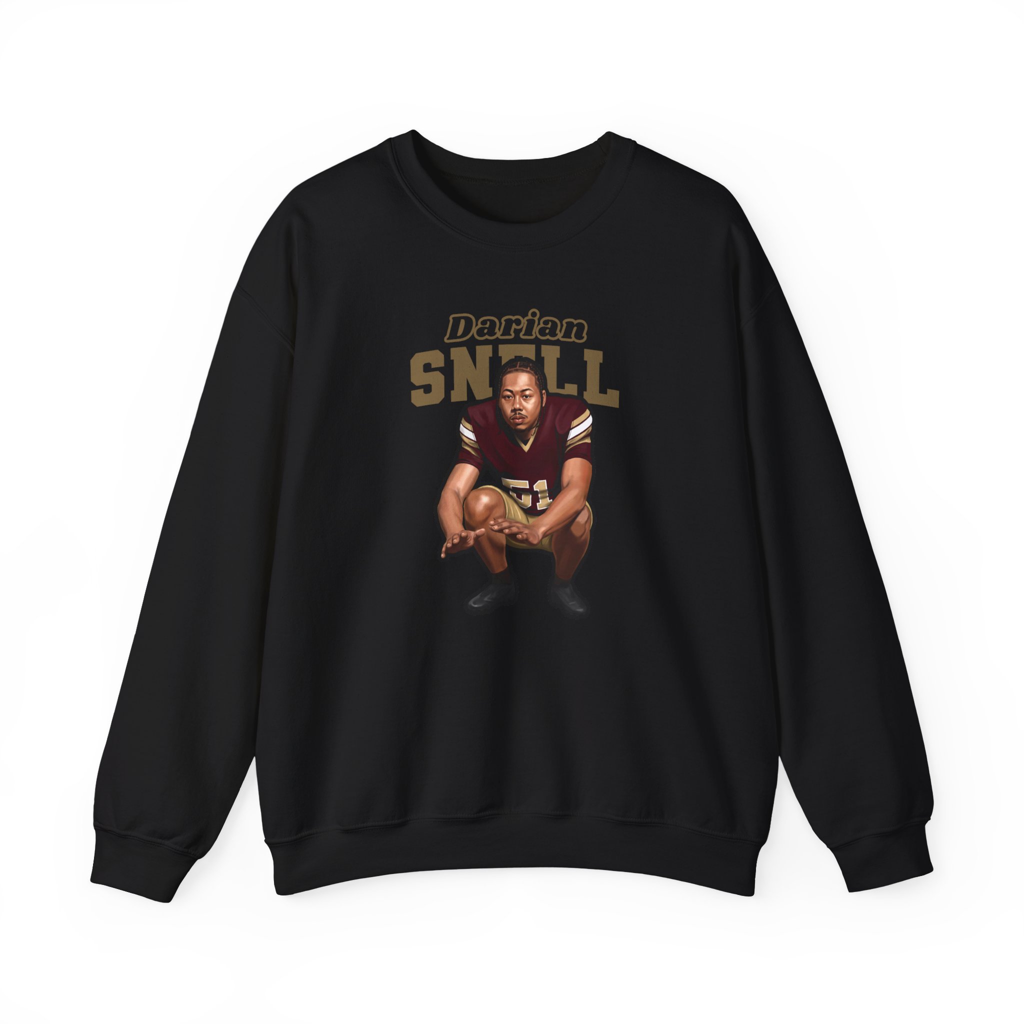 Crewneck Sweatshirt — character_name_arch in Black