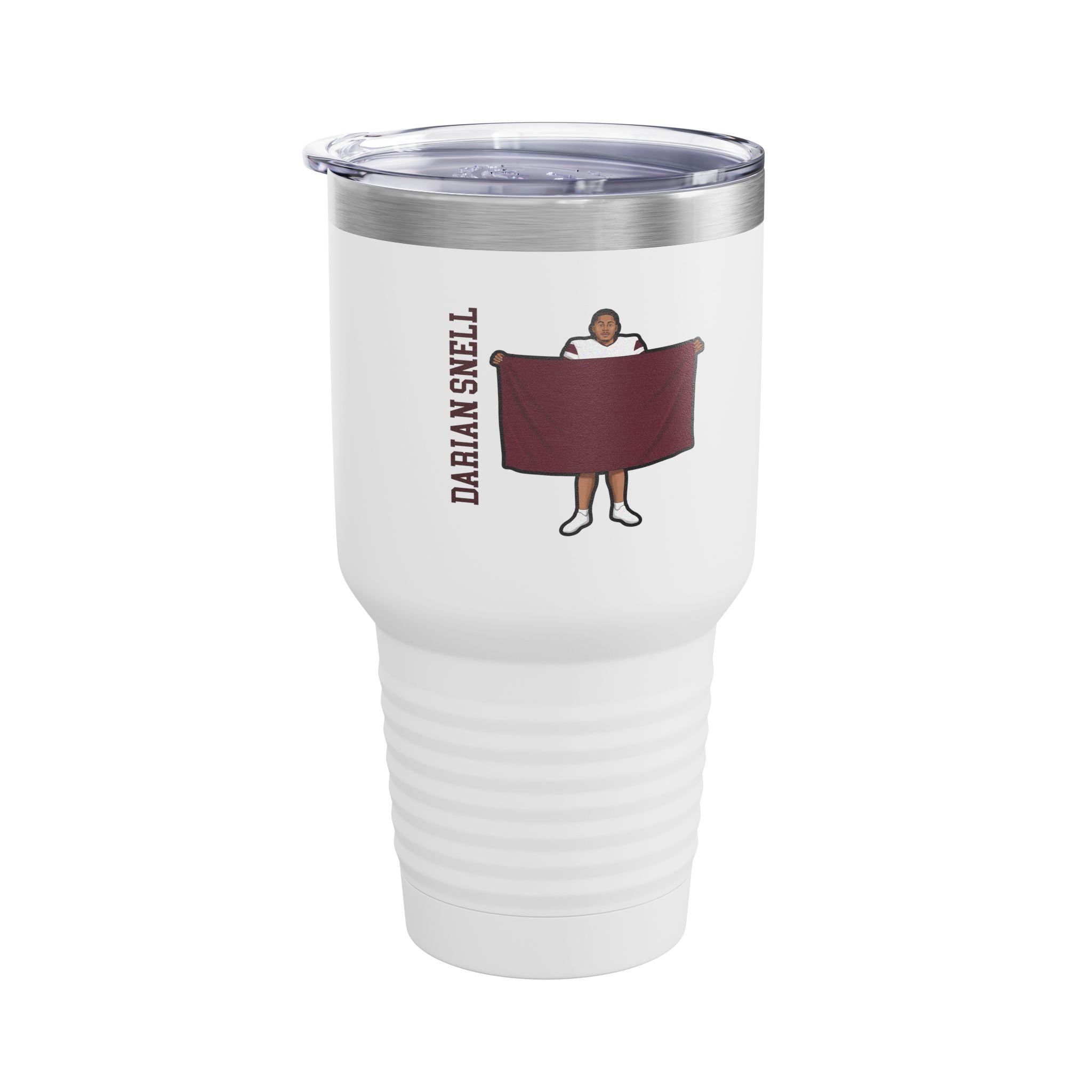 30oz Tumbler — character_name_vertical in White