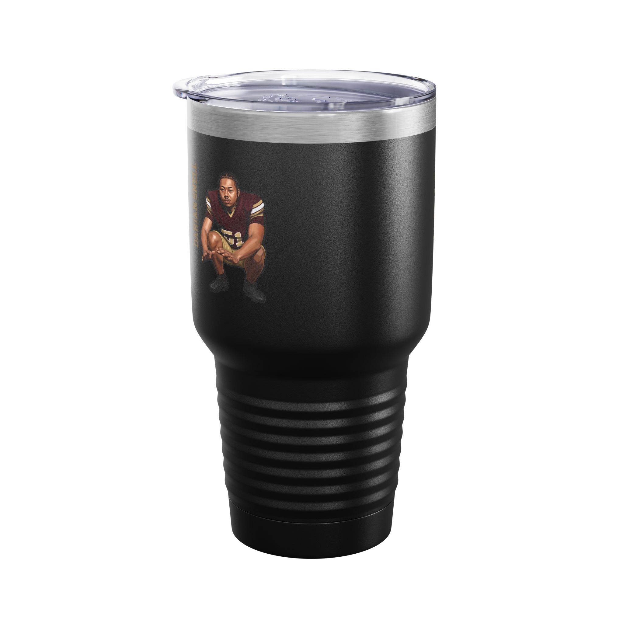 30oz Tumbler — character_name_vertical in Black
