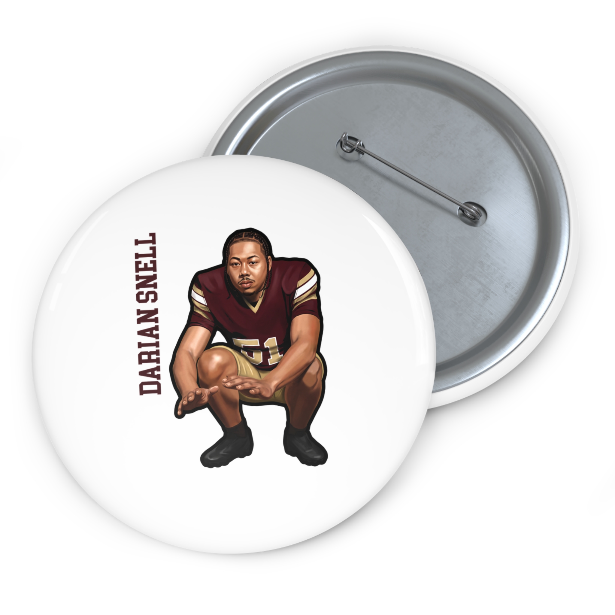 Game Day Pin — character_name_vertical in Classic