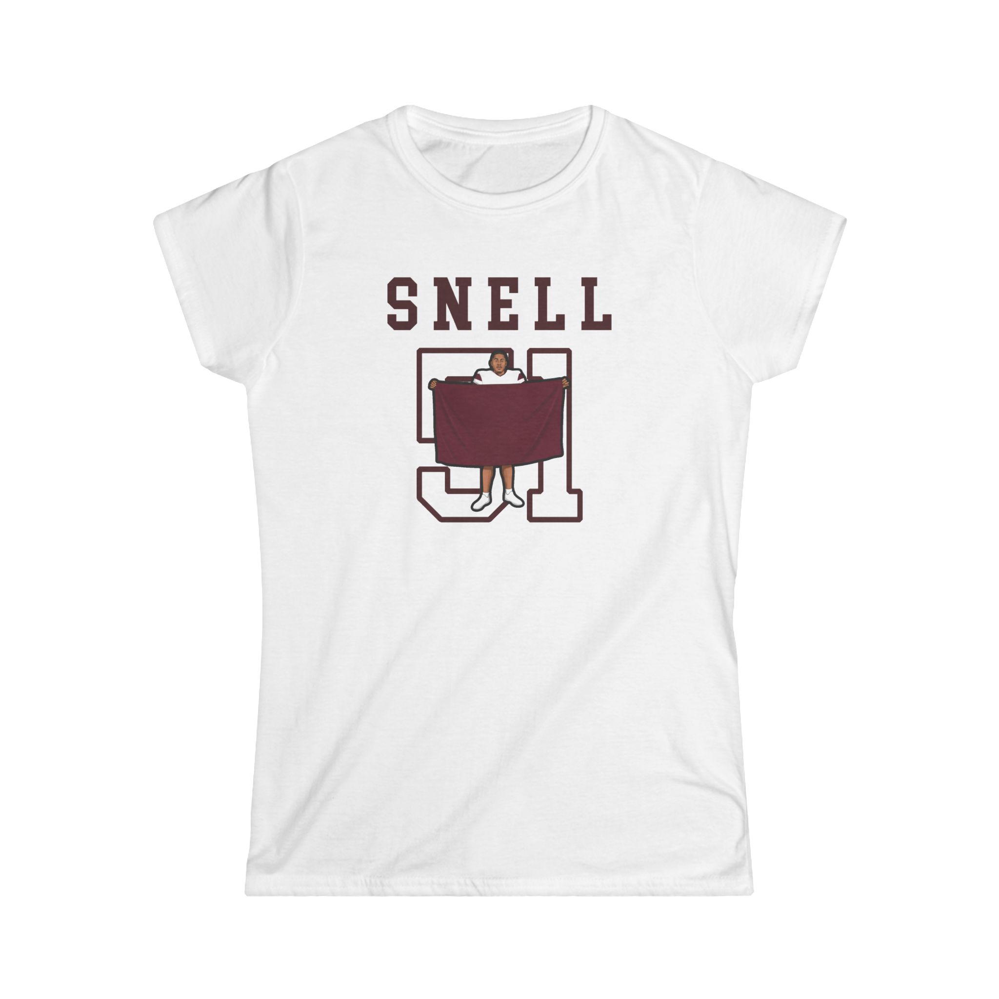 Women's Softstyle Tee — character_shirsey in White