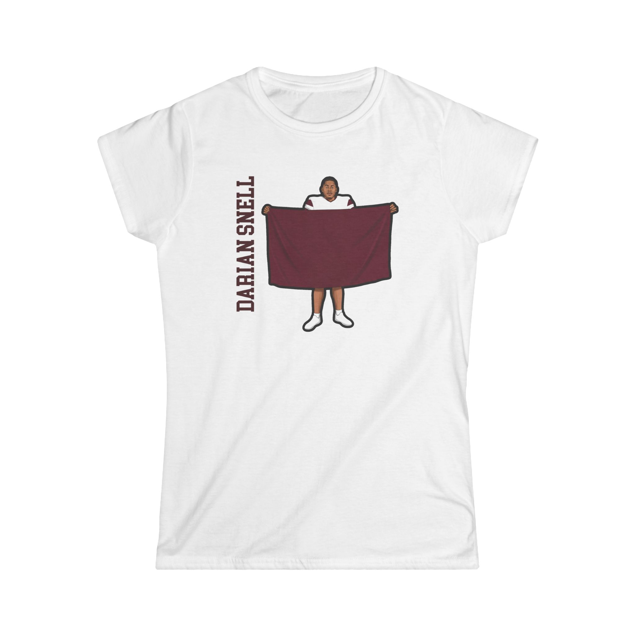 Women's Softstyle Tee — character_name_vertical in White