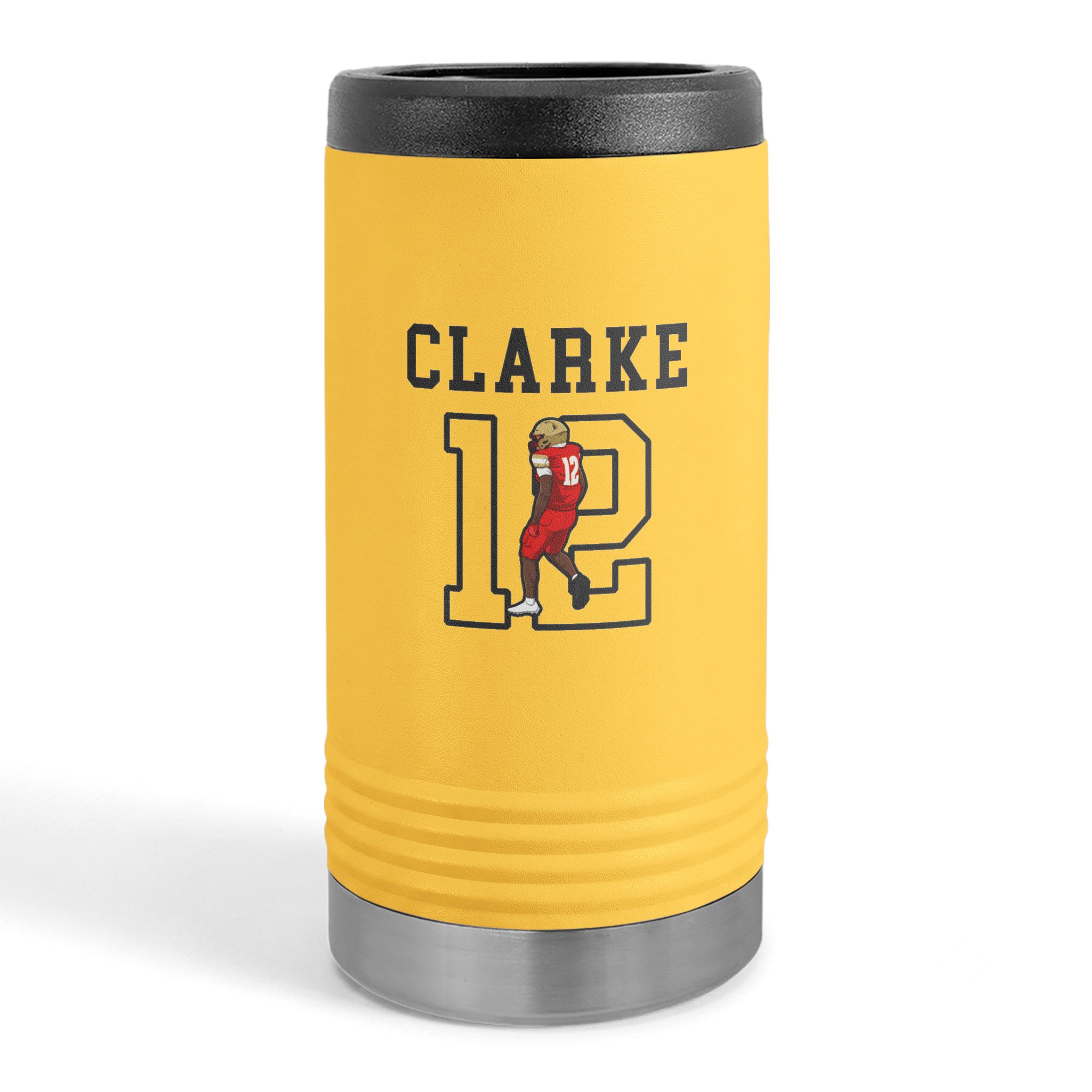 Slim Stainless Can Cooler — character_shirsey in Yellow