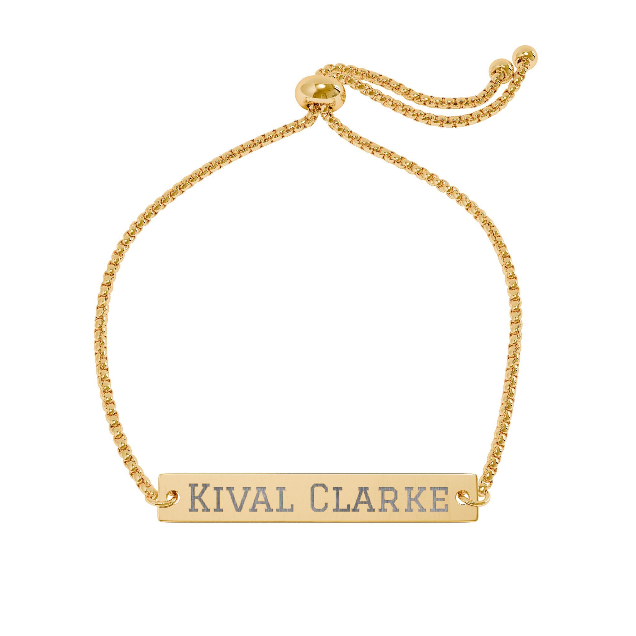 Engraved Bar Bracelet — Classic in Gold