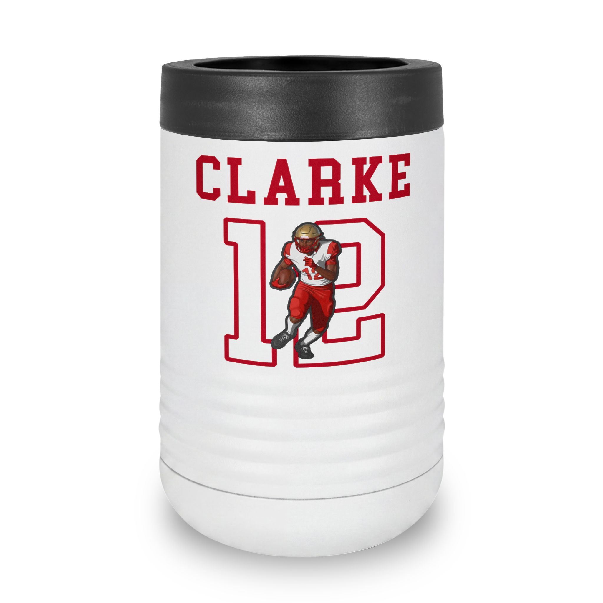 Stainless Can Cooler — character_shirsey in White