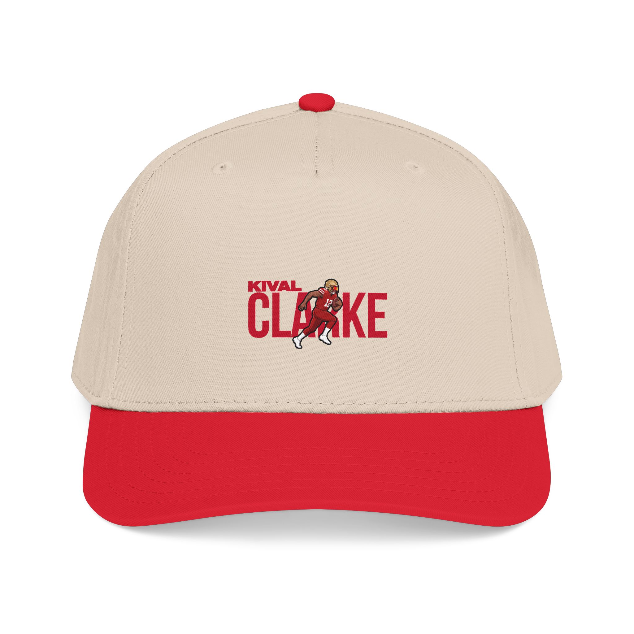 Baseball Cap — character_player_name in Red / Natural