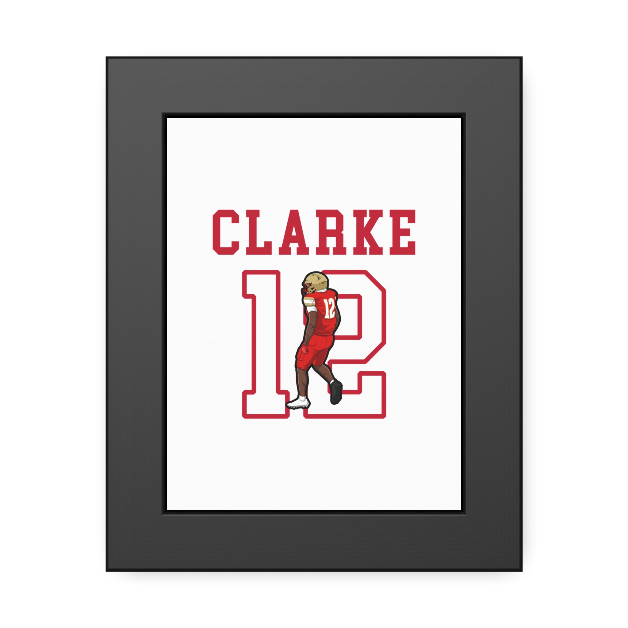 Framed Poster — character_shirsey in Black