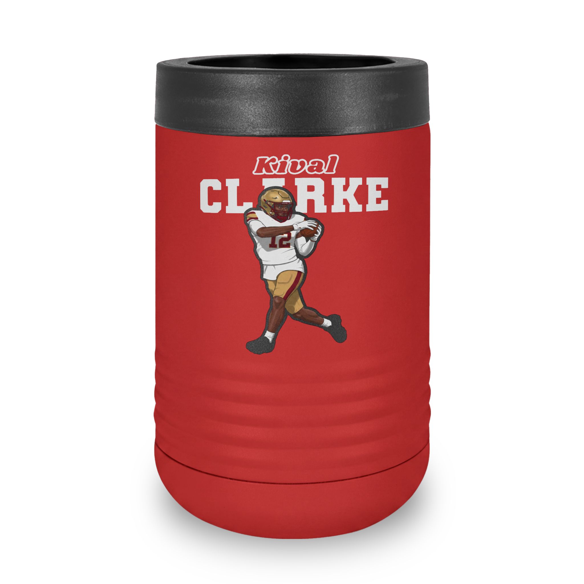 Stainless Can Cooler — character_name_arch in Red