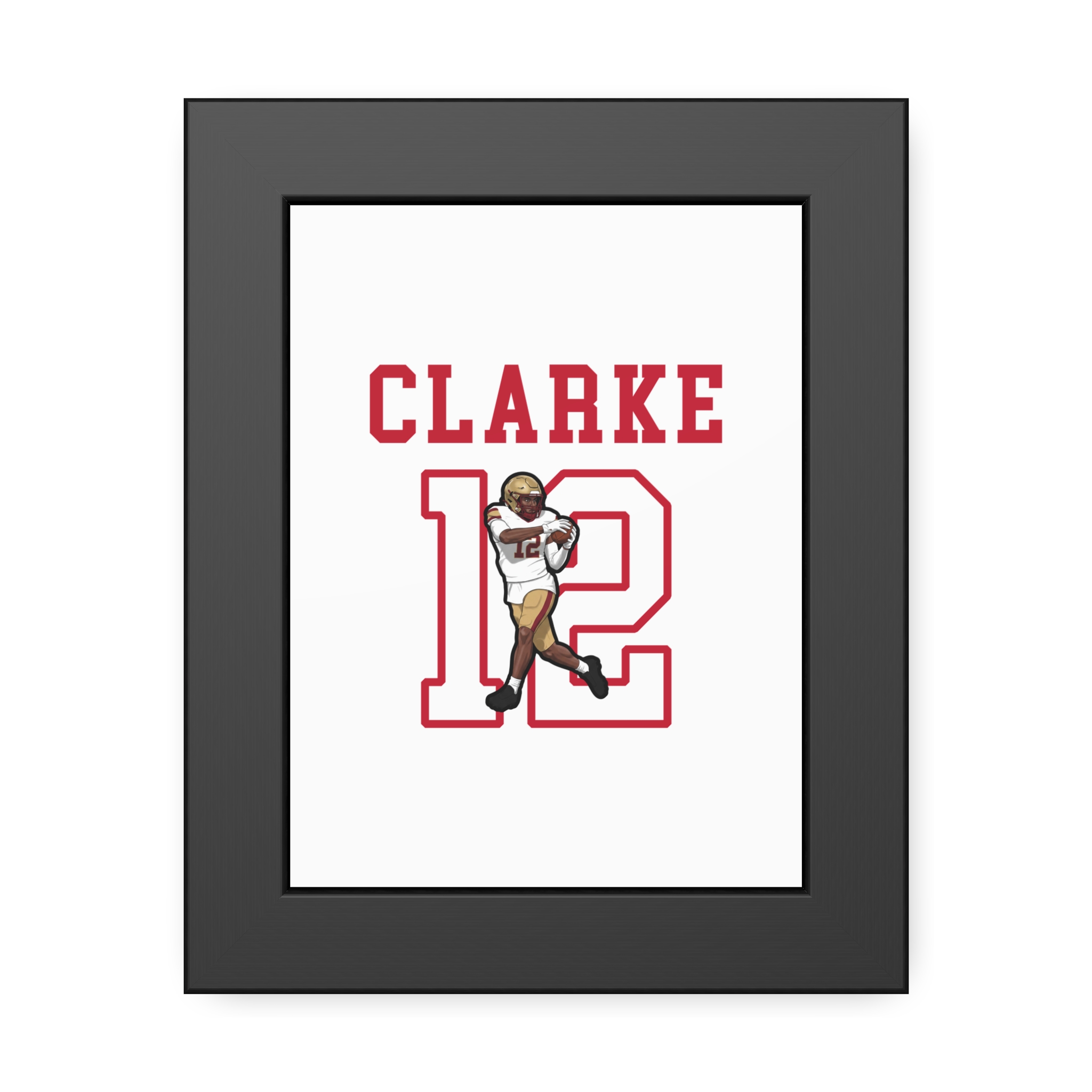Framed Poster — character_shirsey in Black