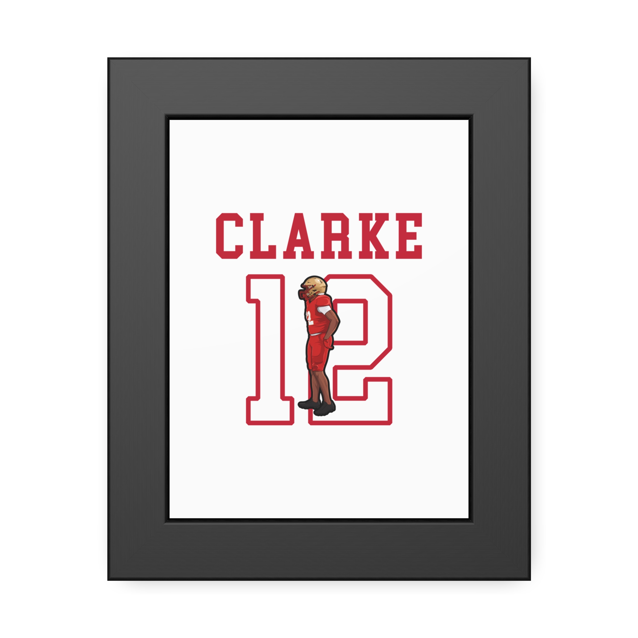 Framed Poster — character_shirsey in Black