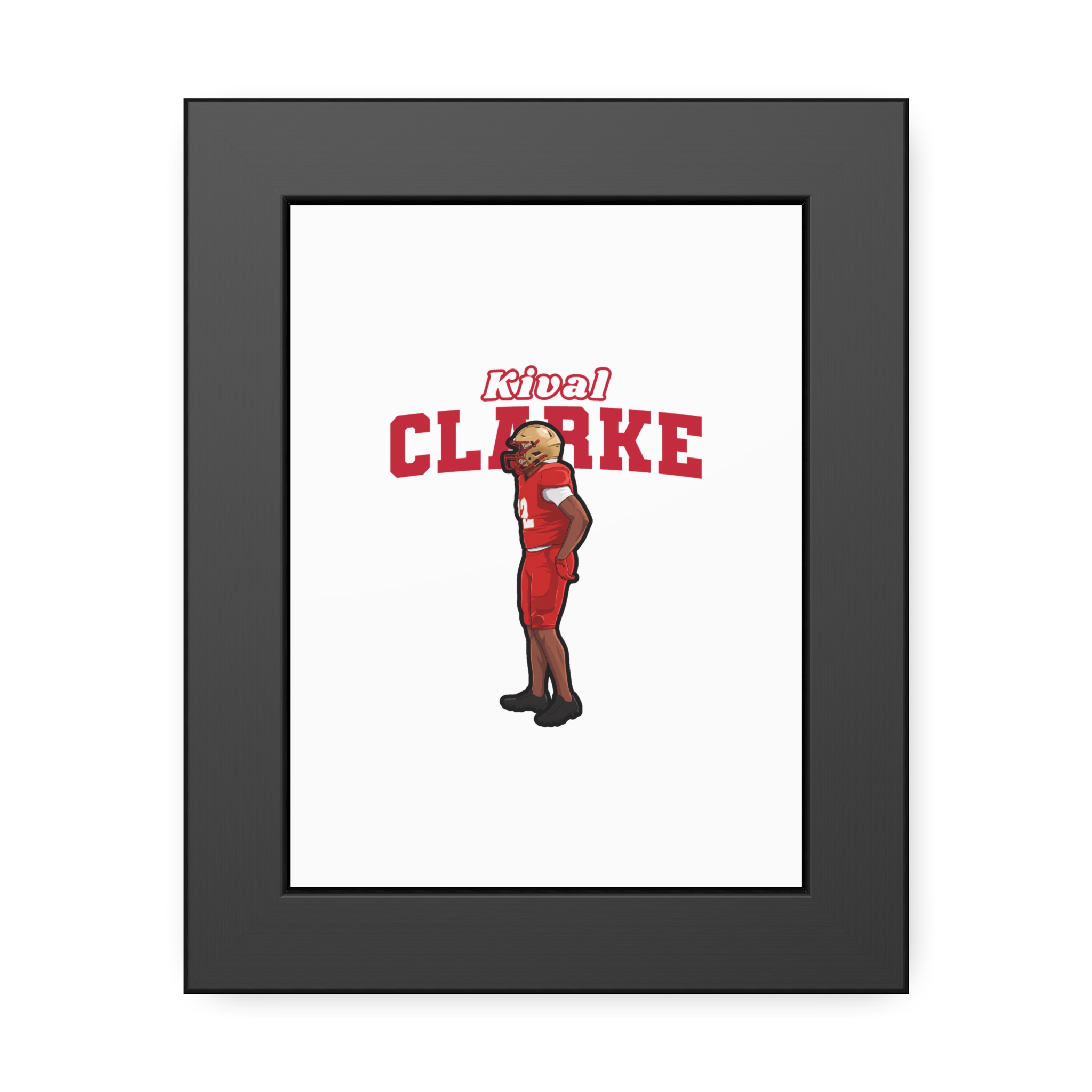 Framed Poster — character_name_arch in Black