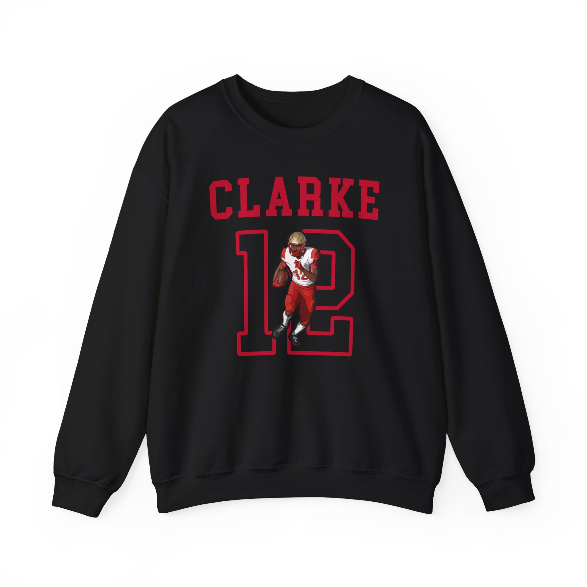 Crewneck Sweatshirt — character_shirsey in Black