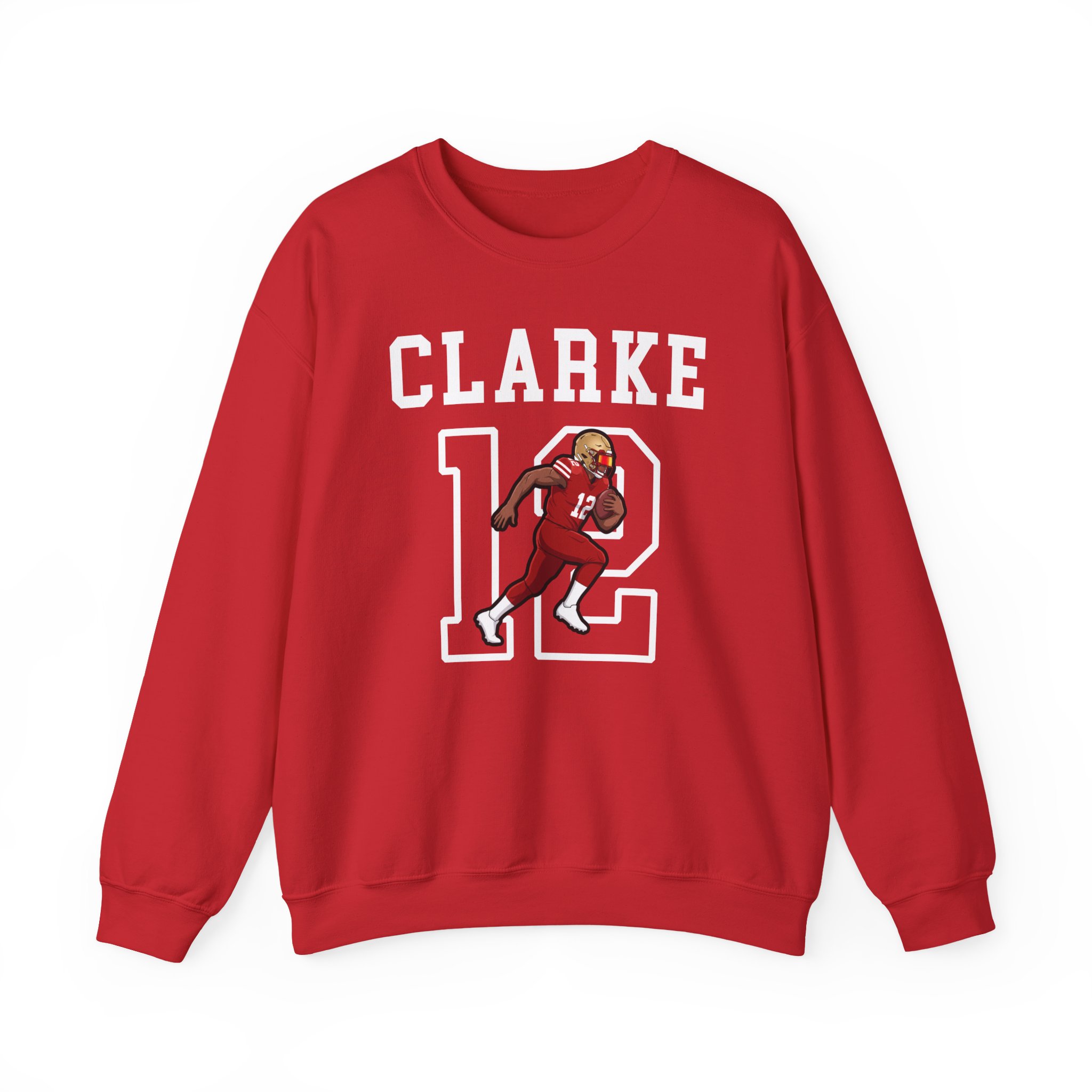 Crewneck Sweatshirt — character_shirsey in Red