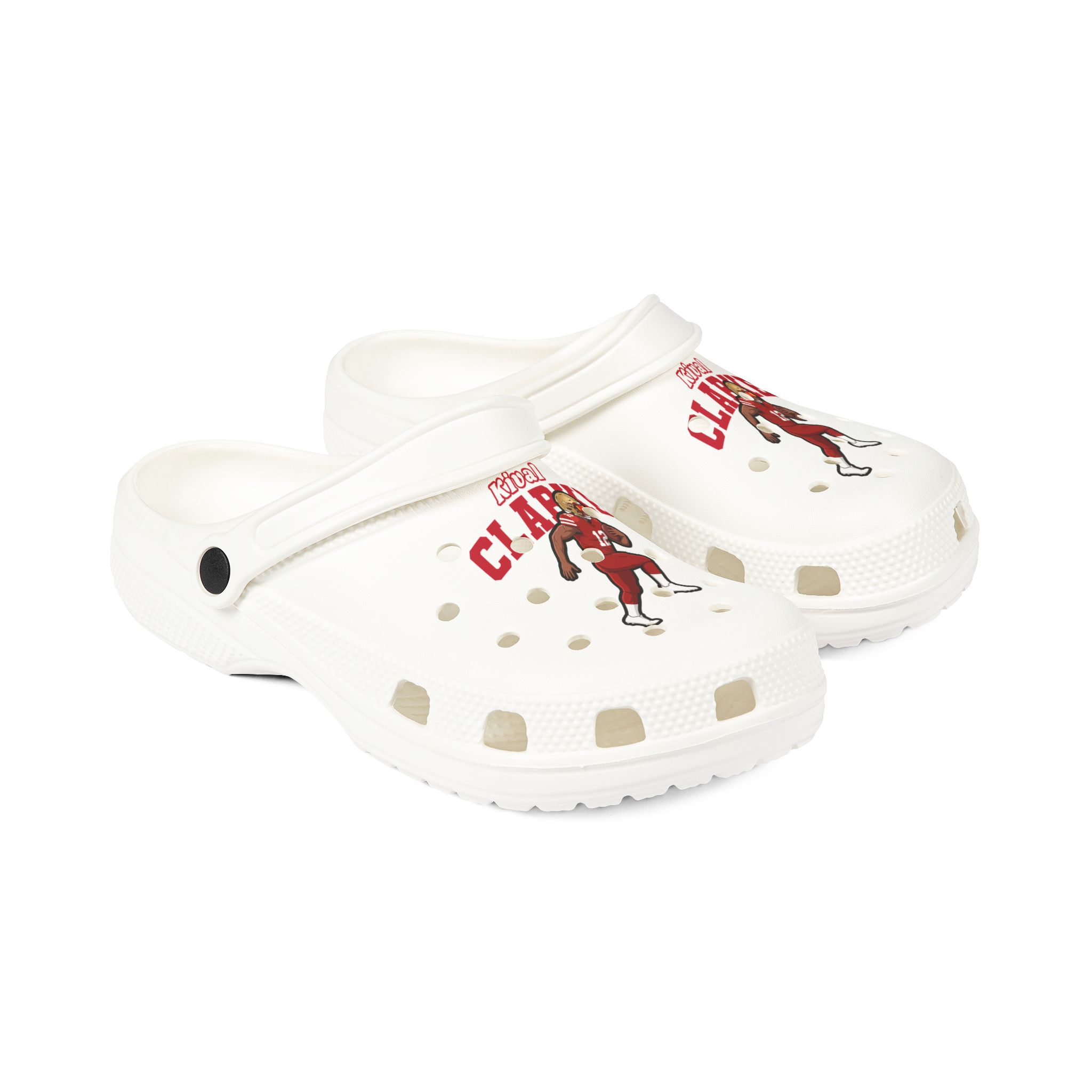 Rubber Clogs — character_name_arch in White