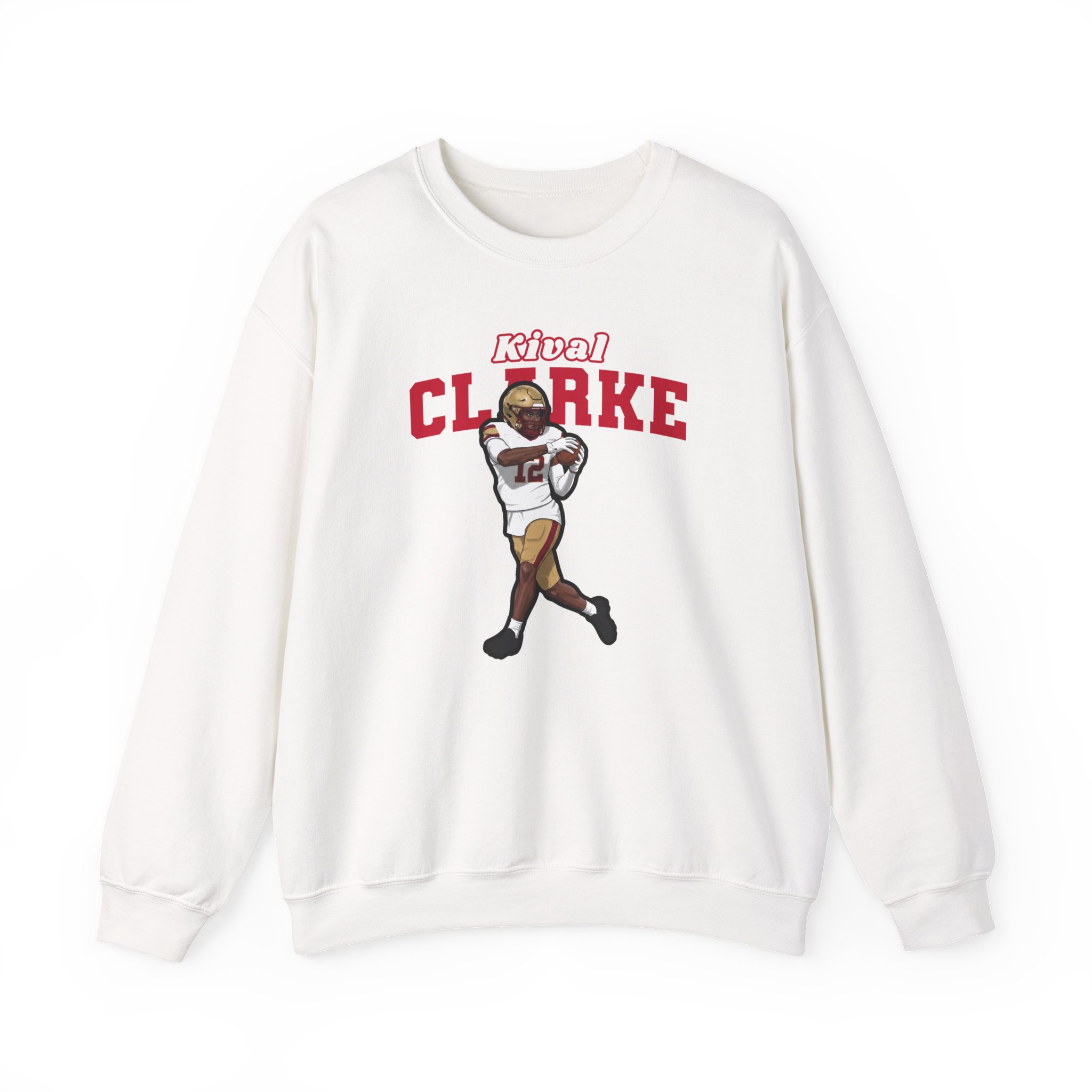 Crewneck Sweatshirt — character_name_arch in White
