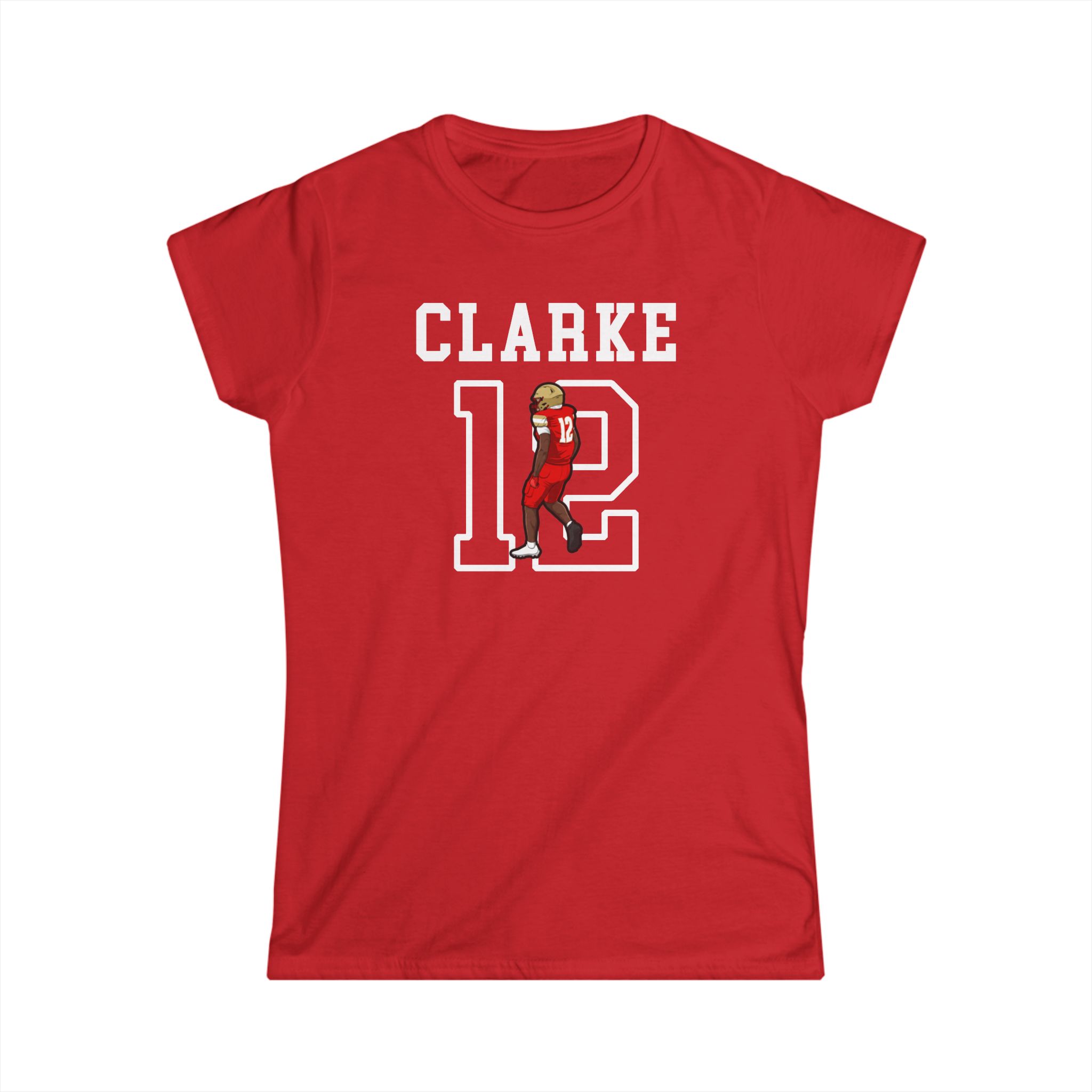 Women's Softstyle Tee — character_shirsey in Red