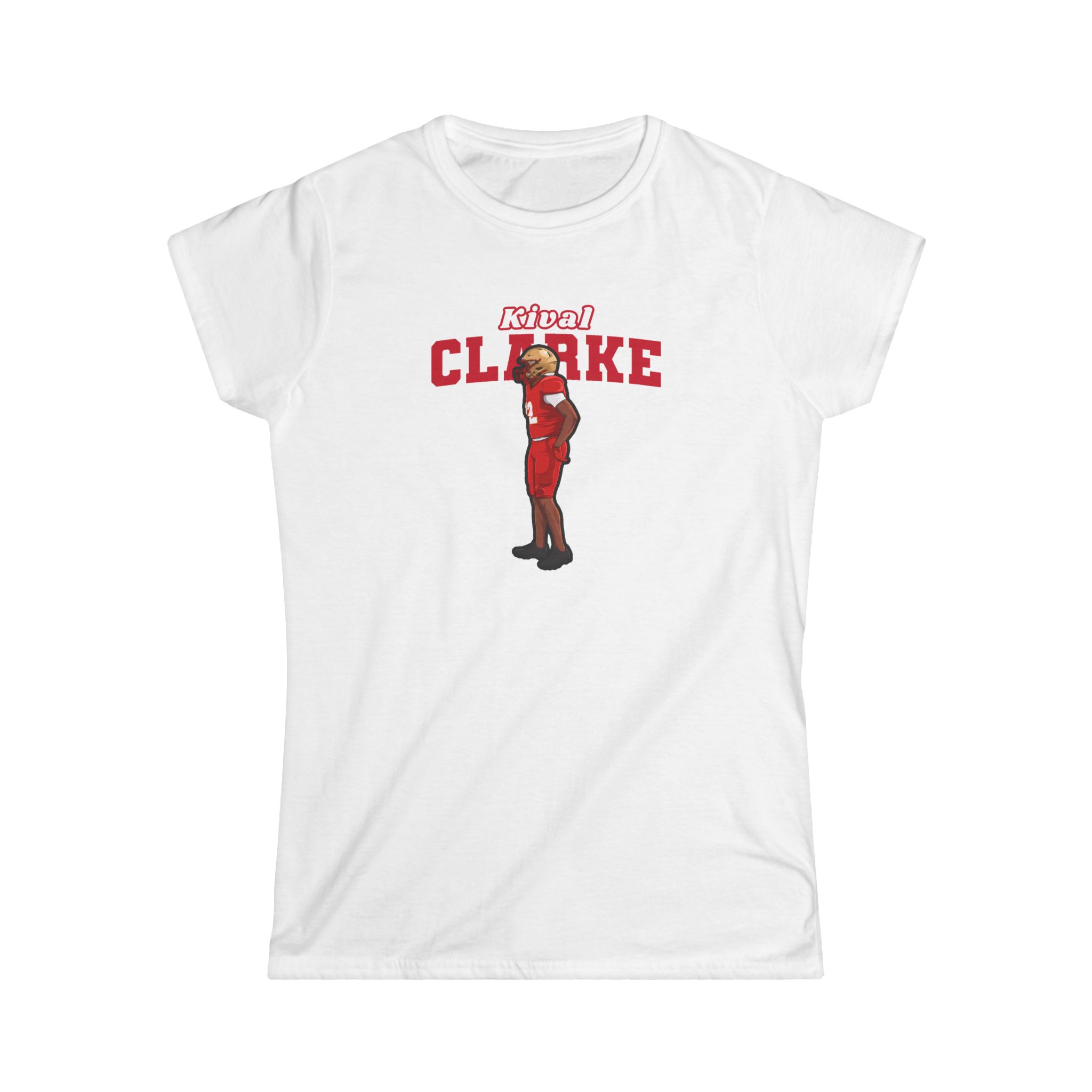 Women's Softstyle Tee — character_name_arch in White
