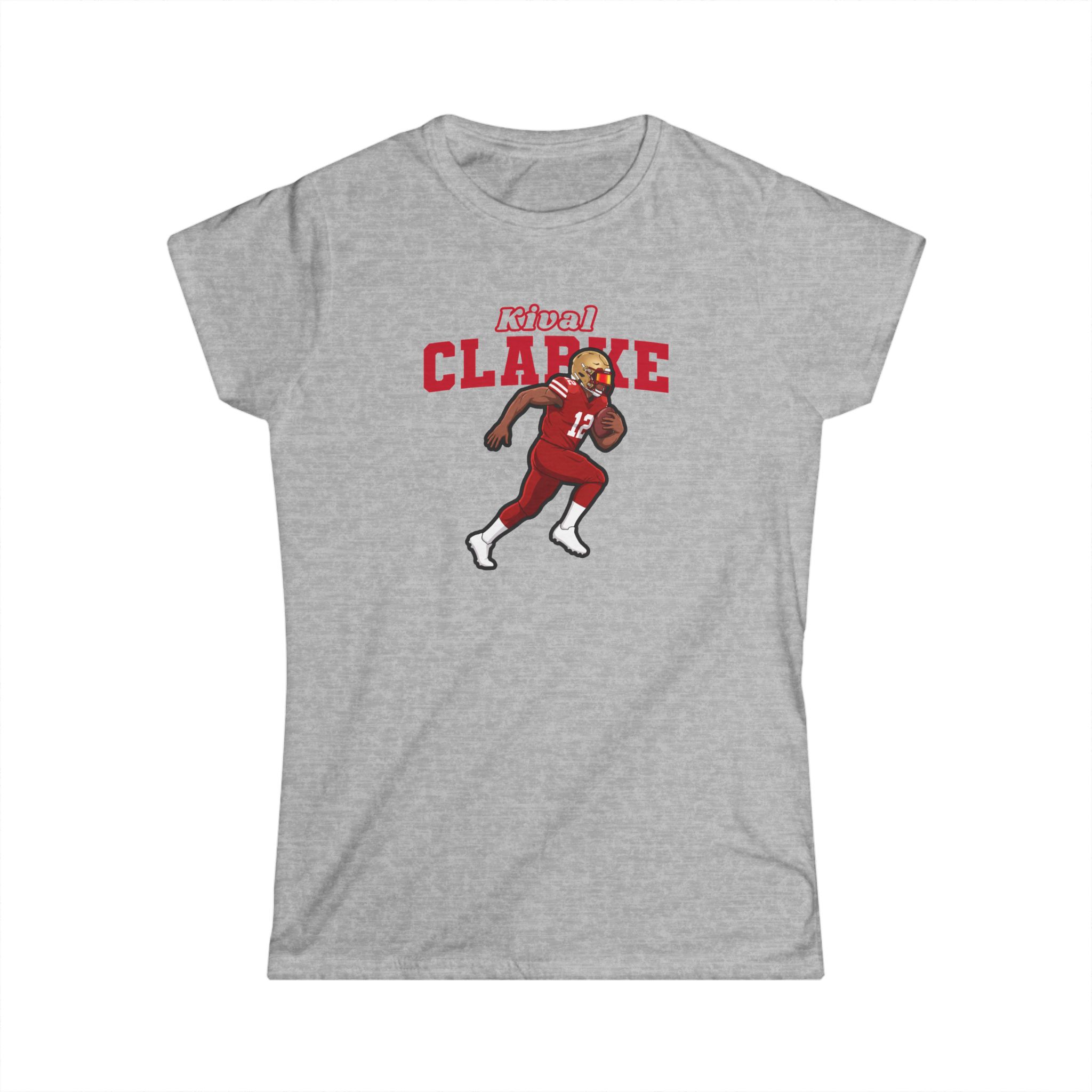 Women's Softstyle Tee — character_name_arch in Grey