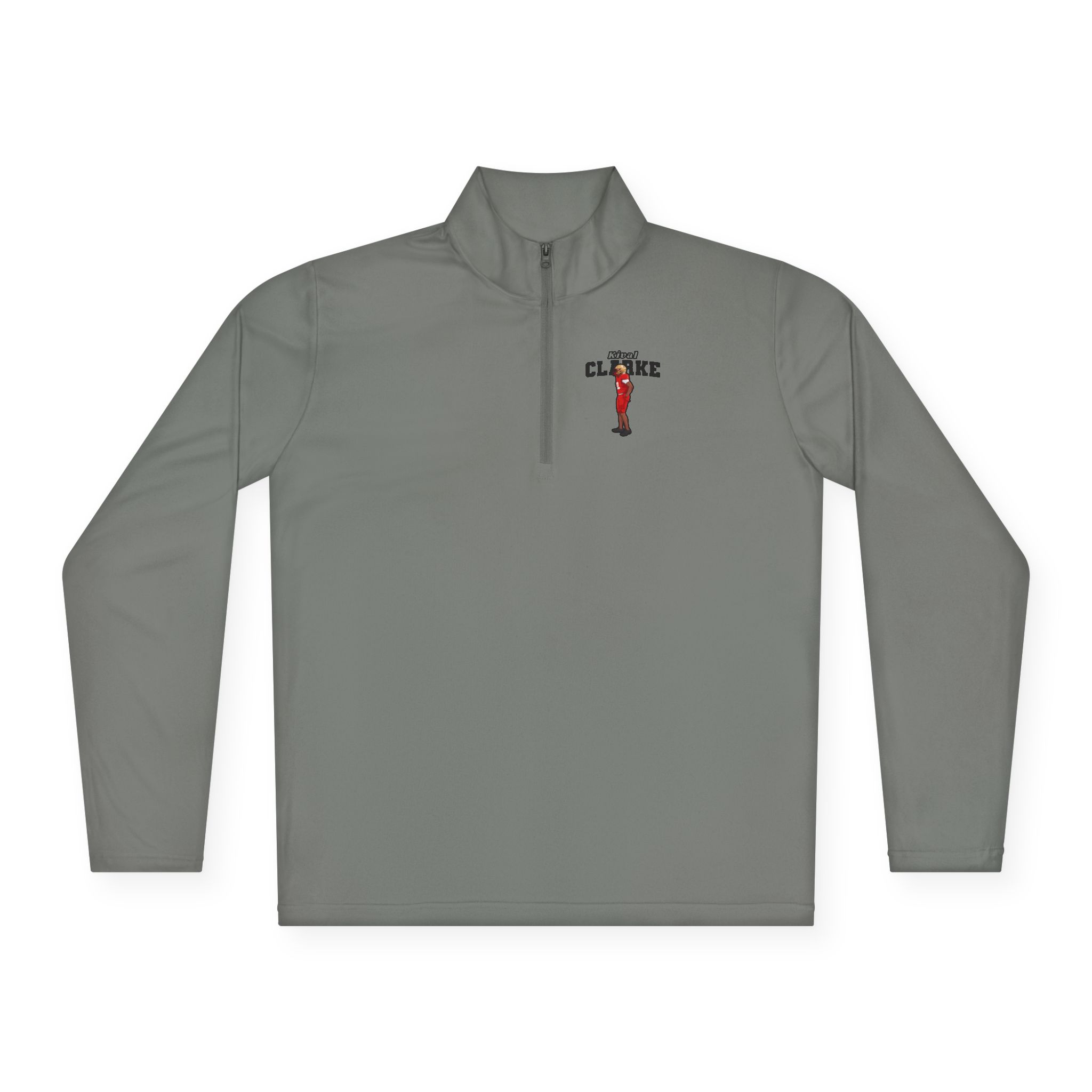 Q-Zip Pullover — character_name_arch in Grey