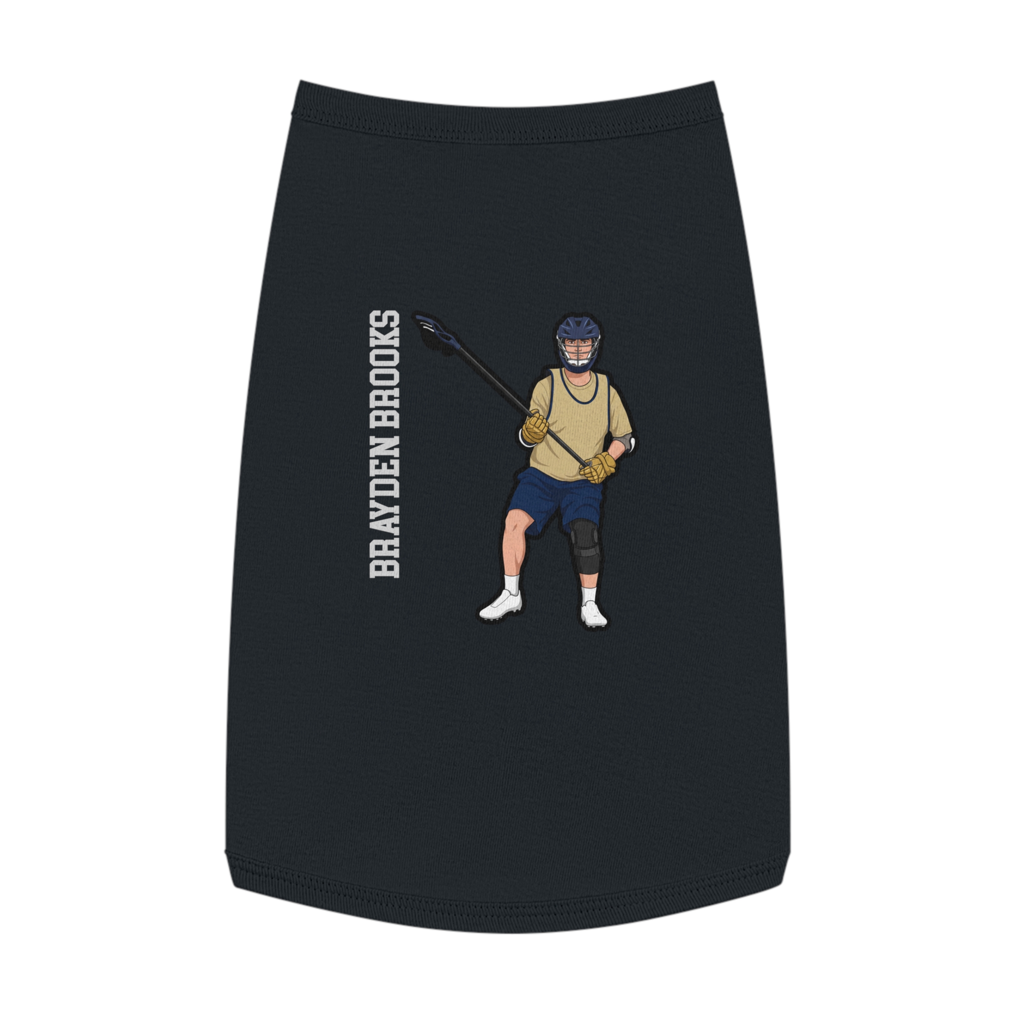 Pet Tank Top — character_name_vertical in Black