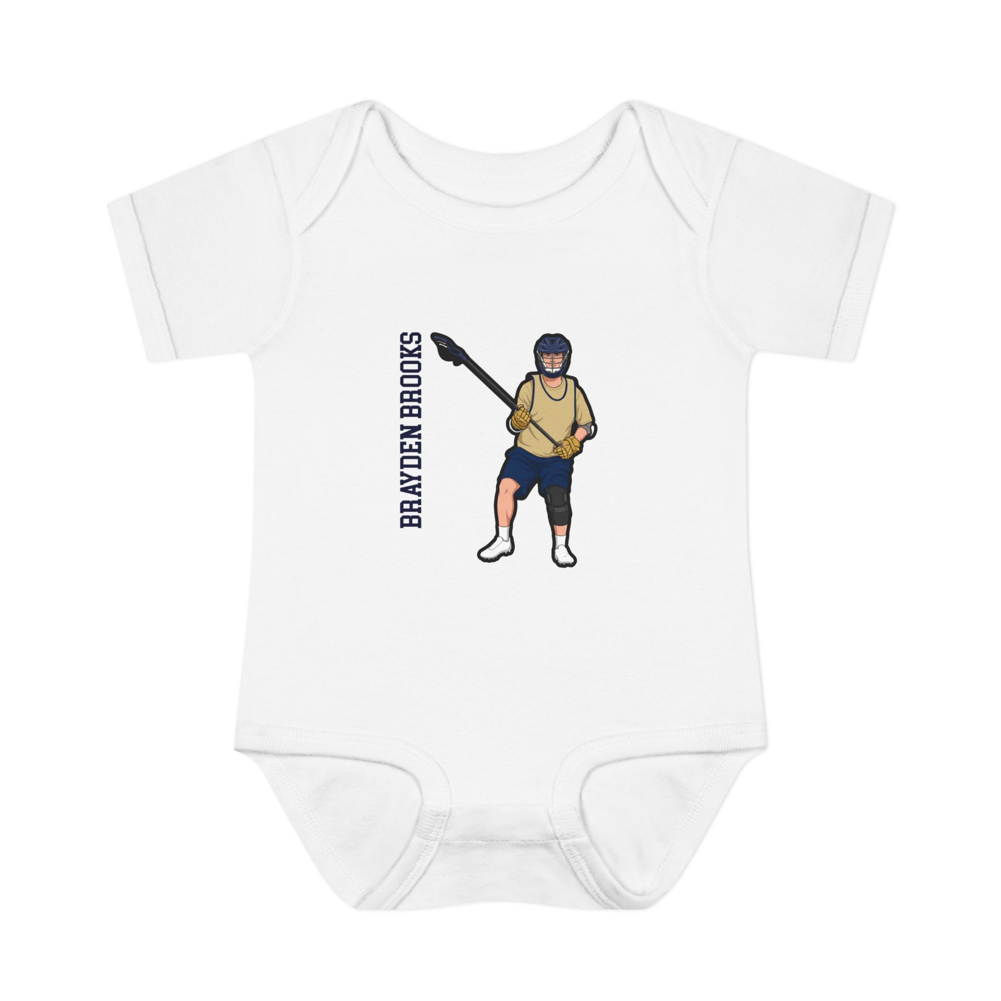 Baby Onesie — character_name_vertical in White