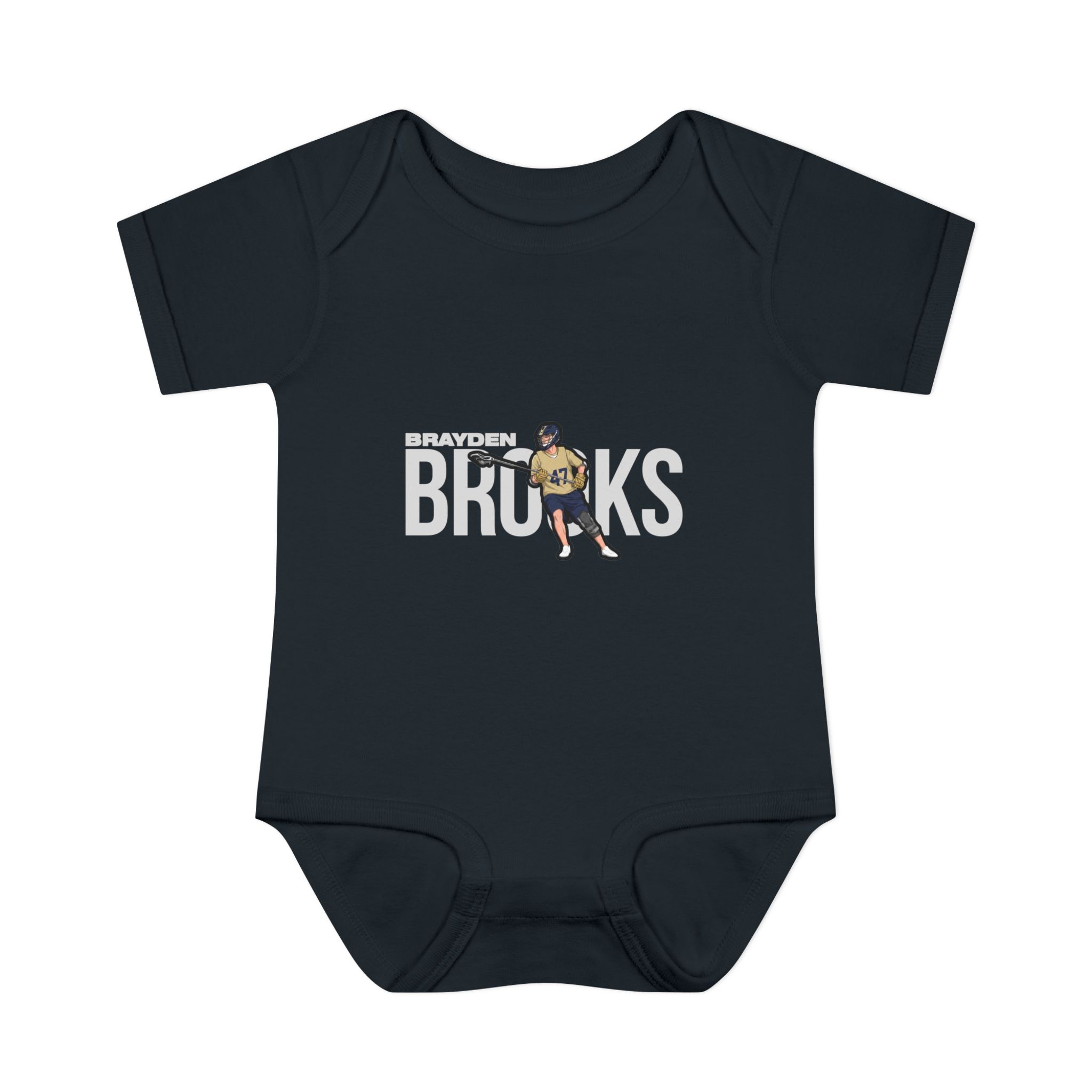 Baby Onesie — character_player_name in Black