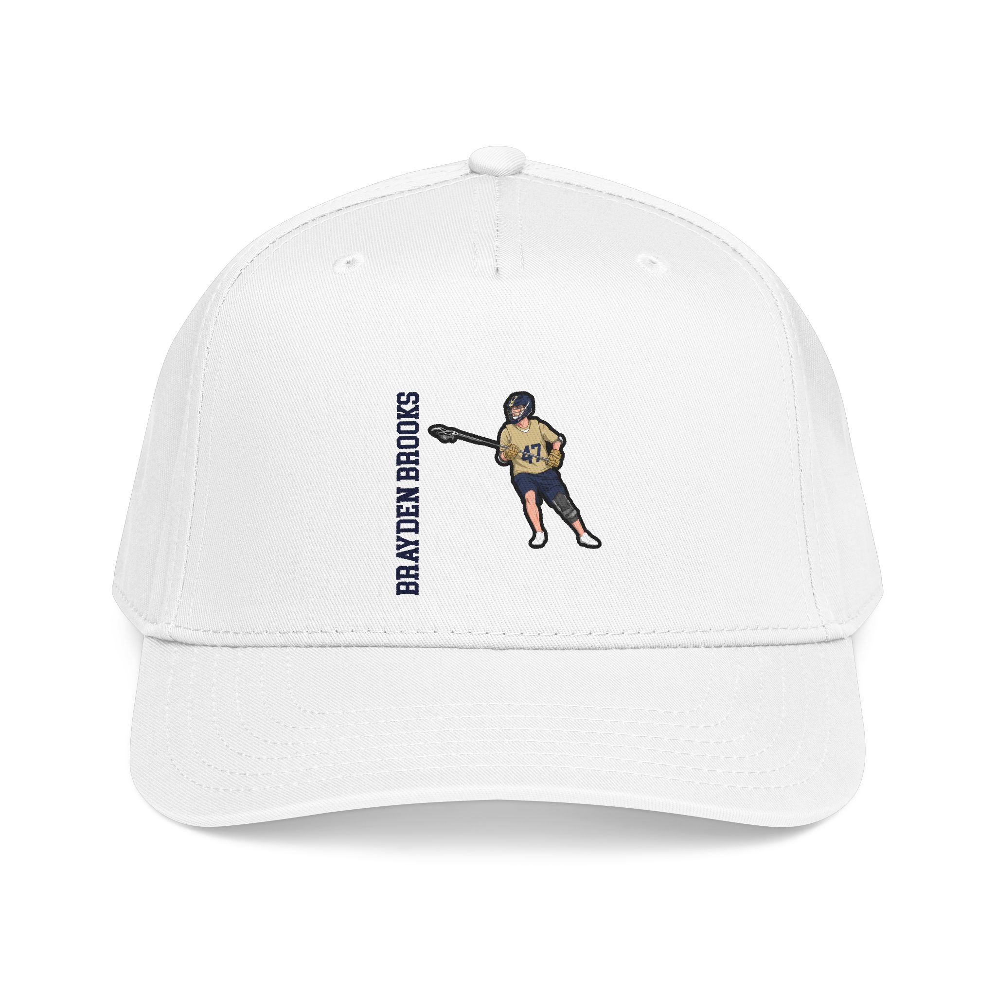 Baseball Cap — character_name_vertical in White