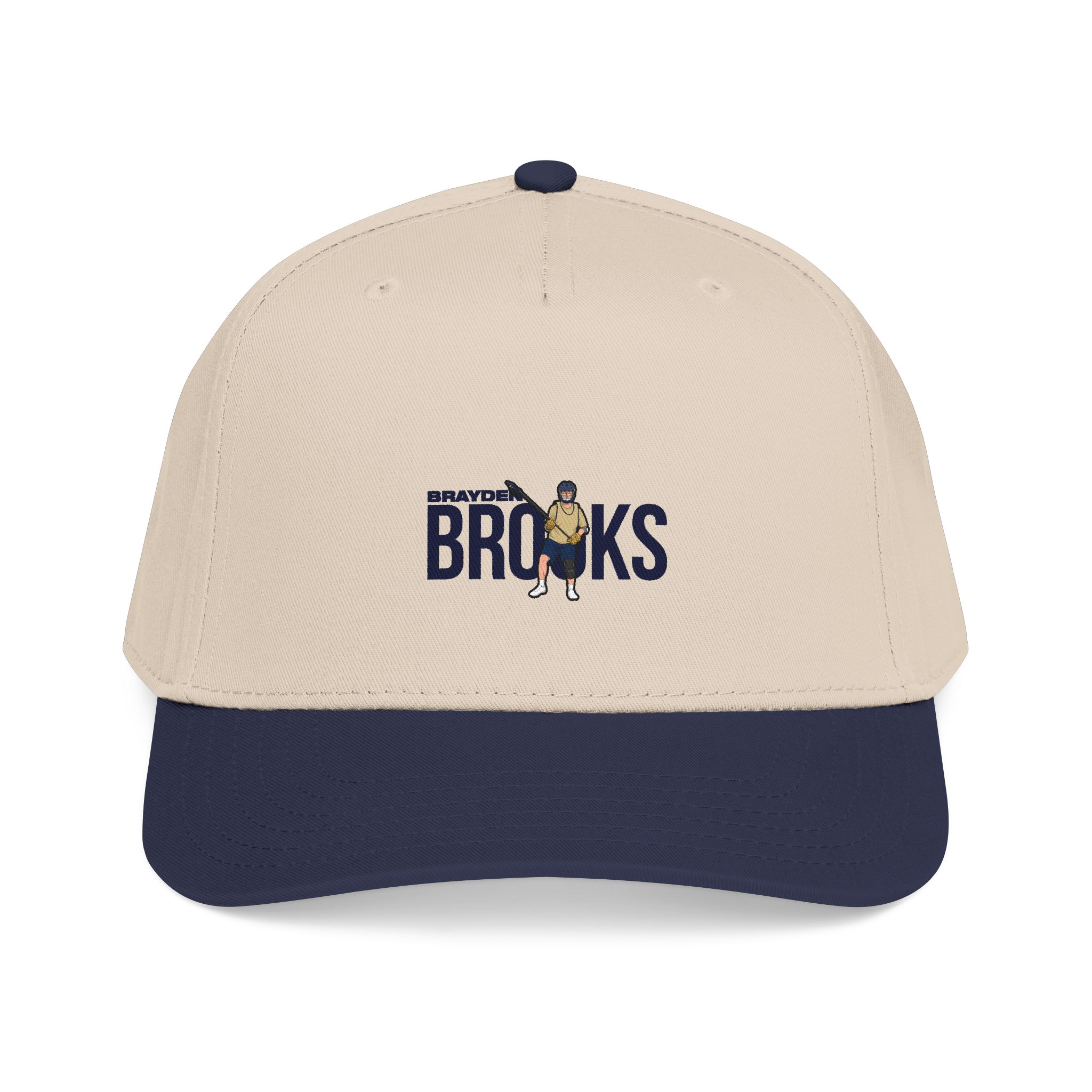 Baseball Cap — character_player_name in Navy / Natural