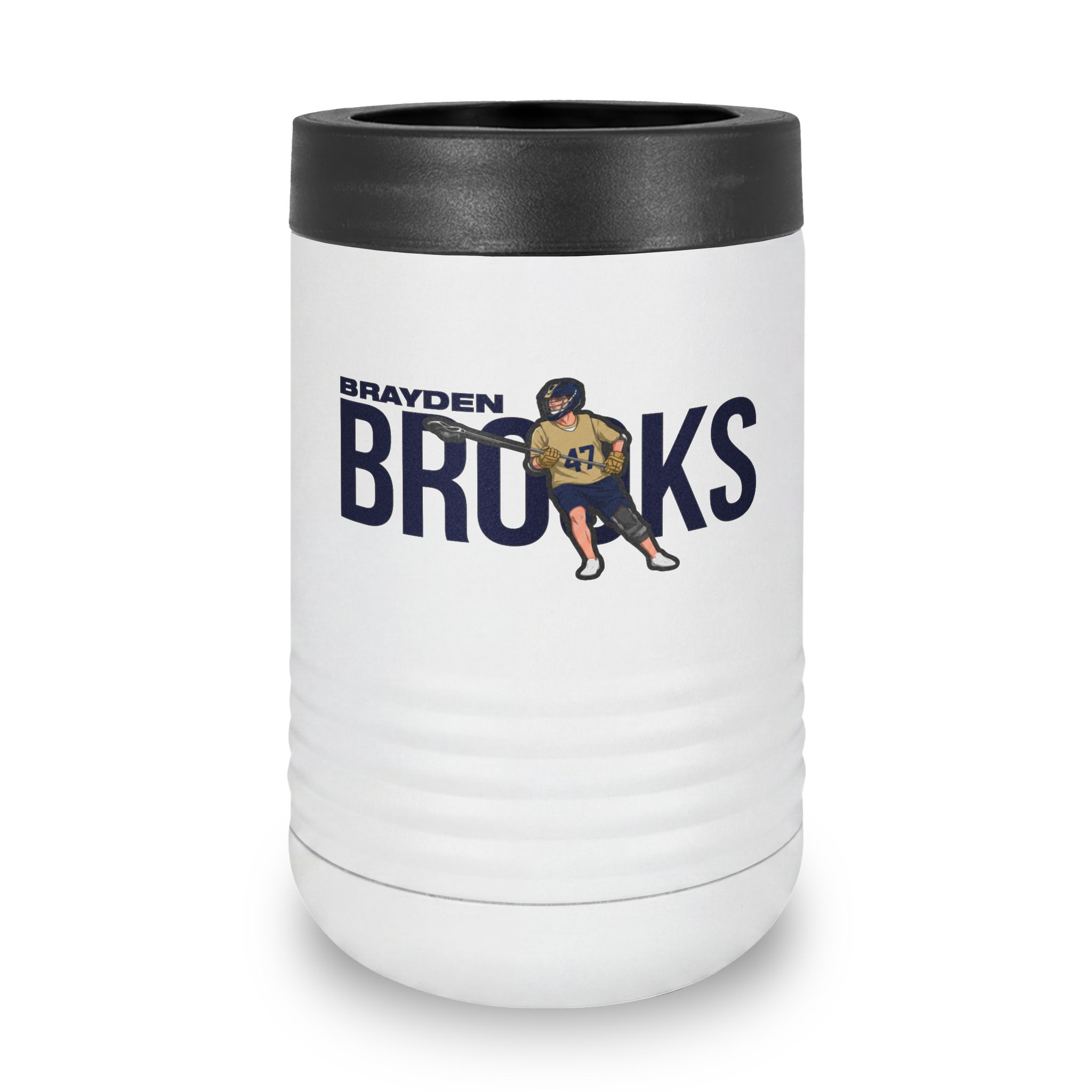 Stainless Can Cooler — character_player_name in White