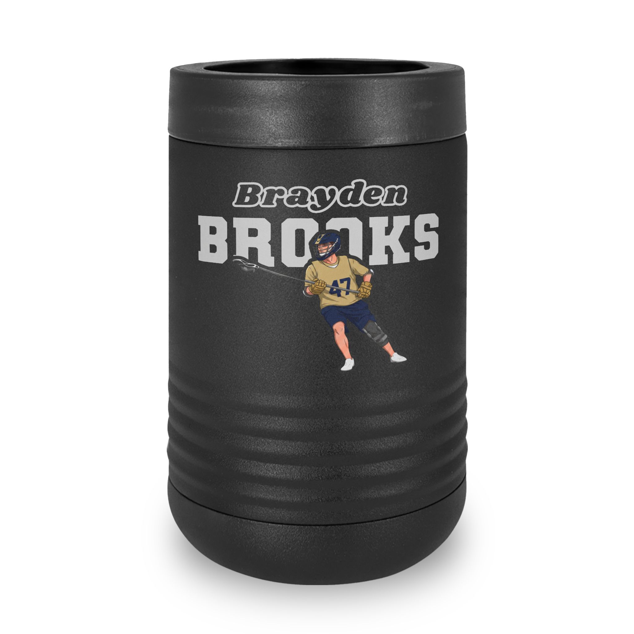 Stainless Can Cooler — character_name_arch in Black