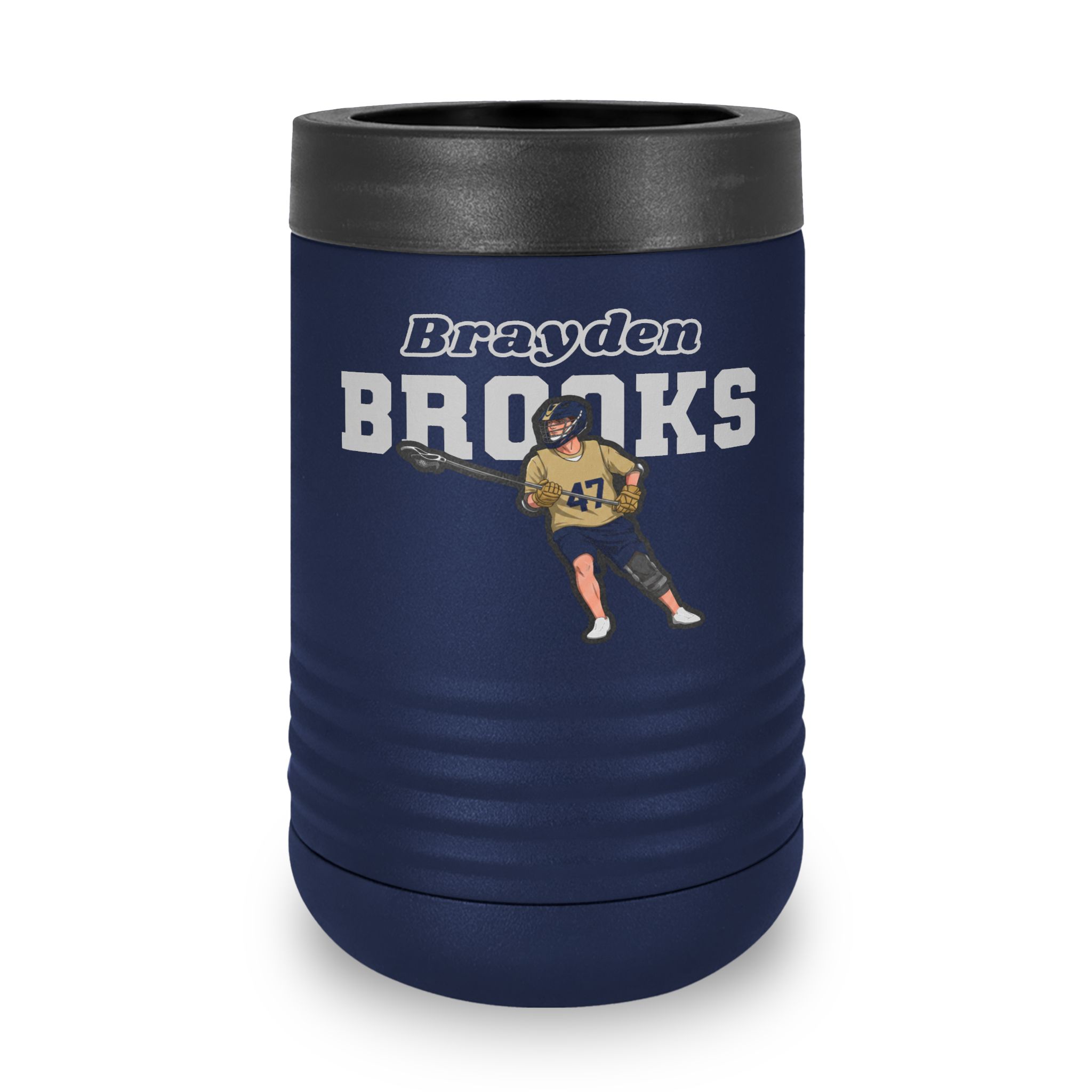 Stainless Can Cooler — character_name_arch in Navy