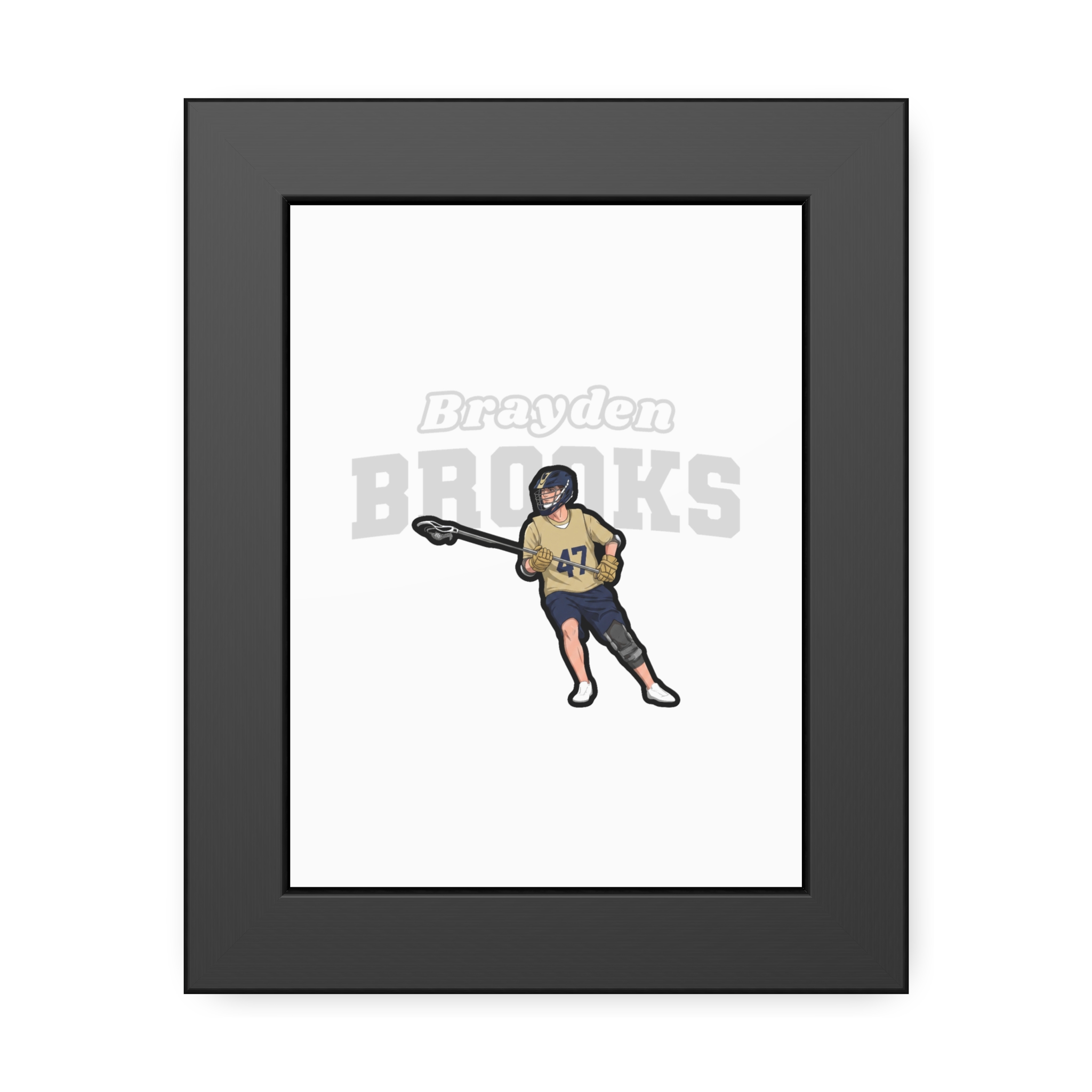 Framed Poster — character_name_arch in Black