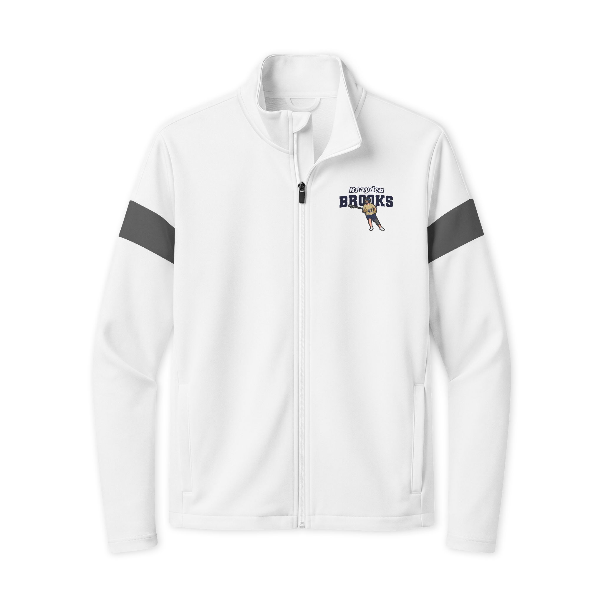 Travel Full-Zip Jacket — character_name_arch in White/ Iron Grey