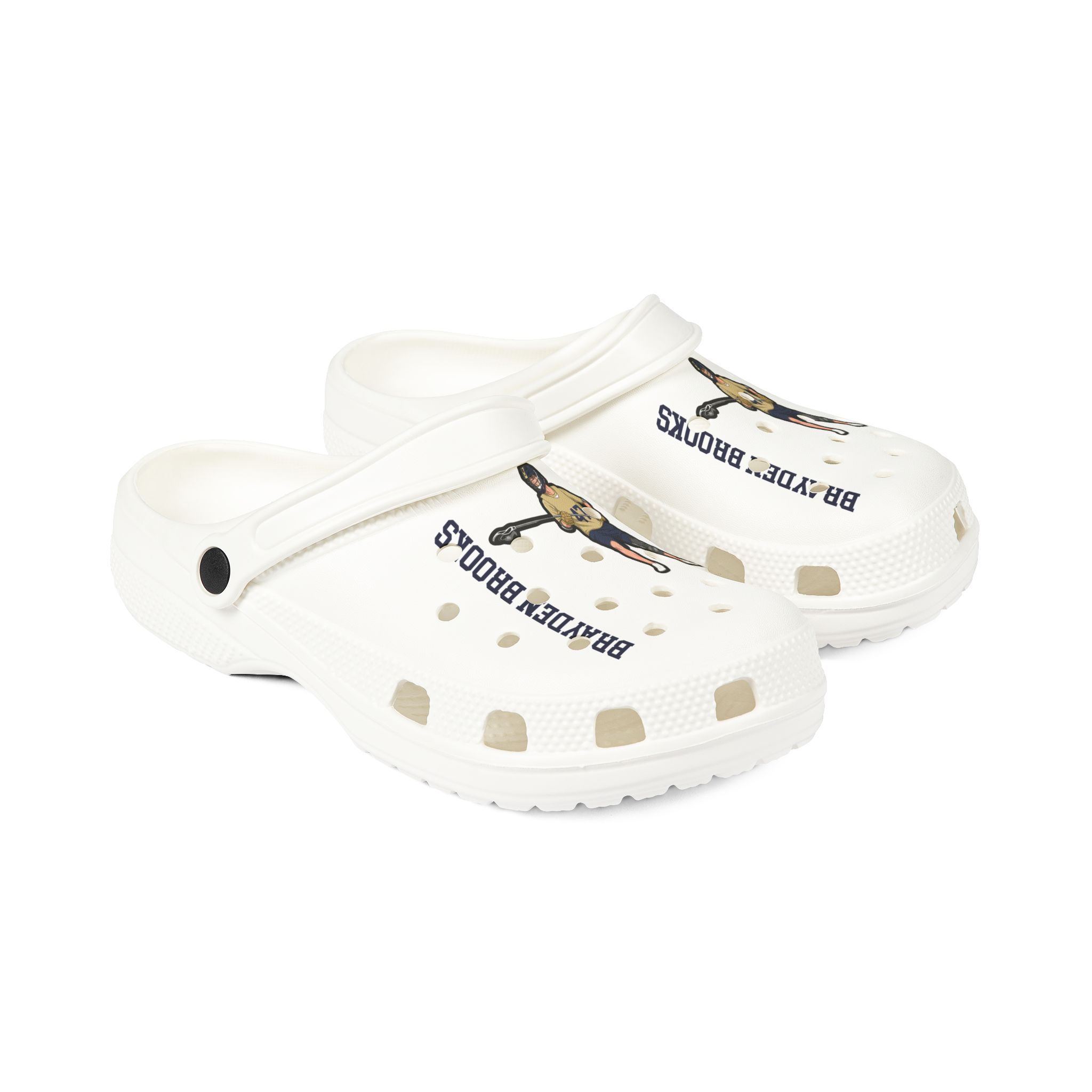 Rubber Clogs — character_name_vertical in White