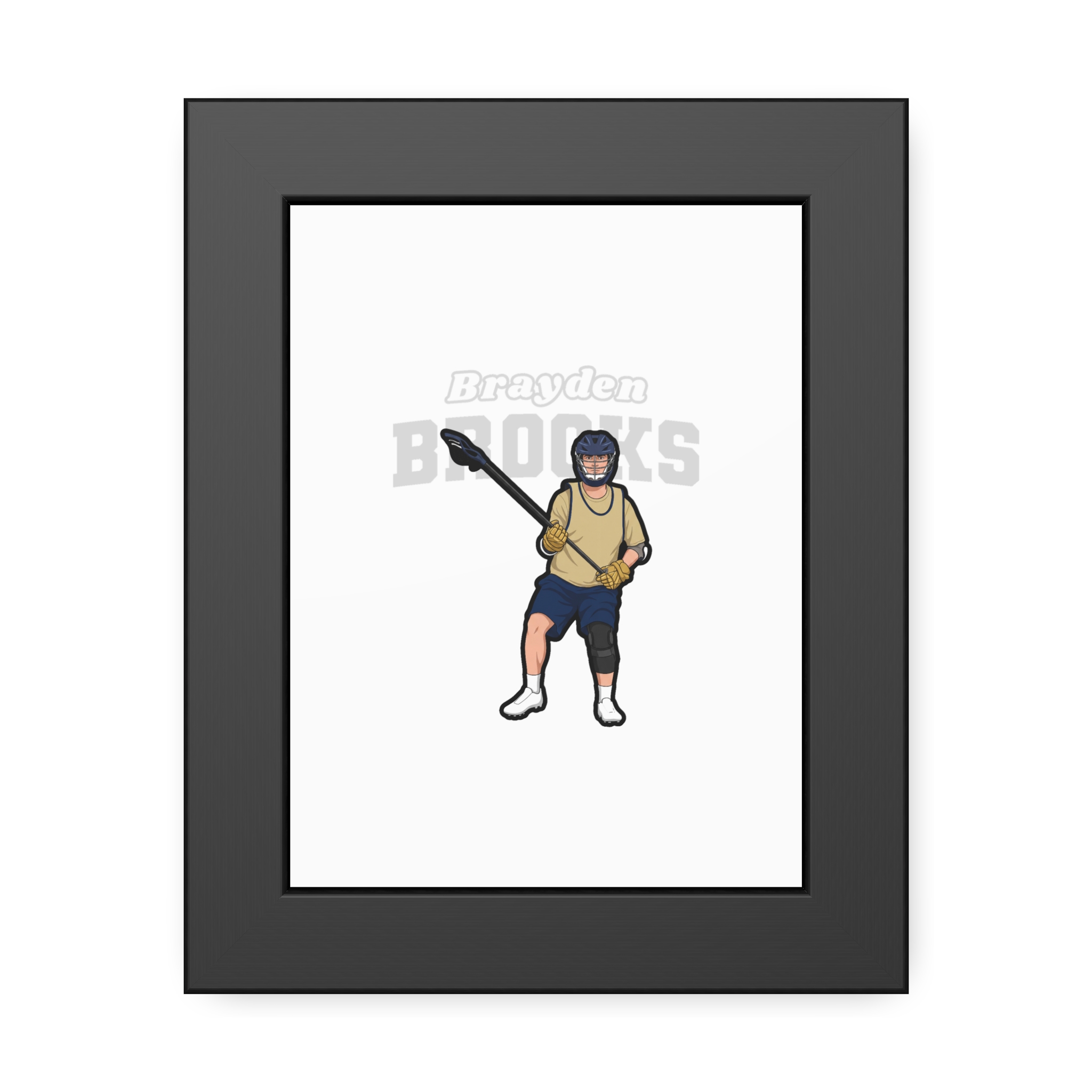 Framed Poster — character_name_arch in Black