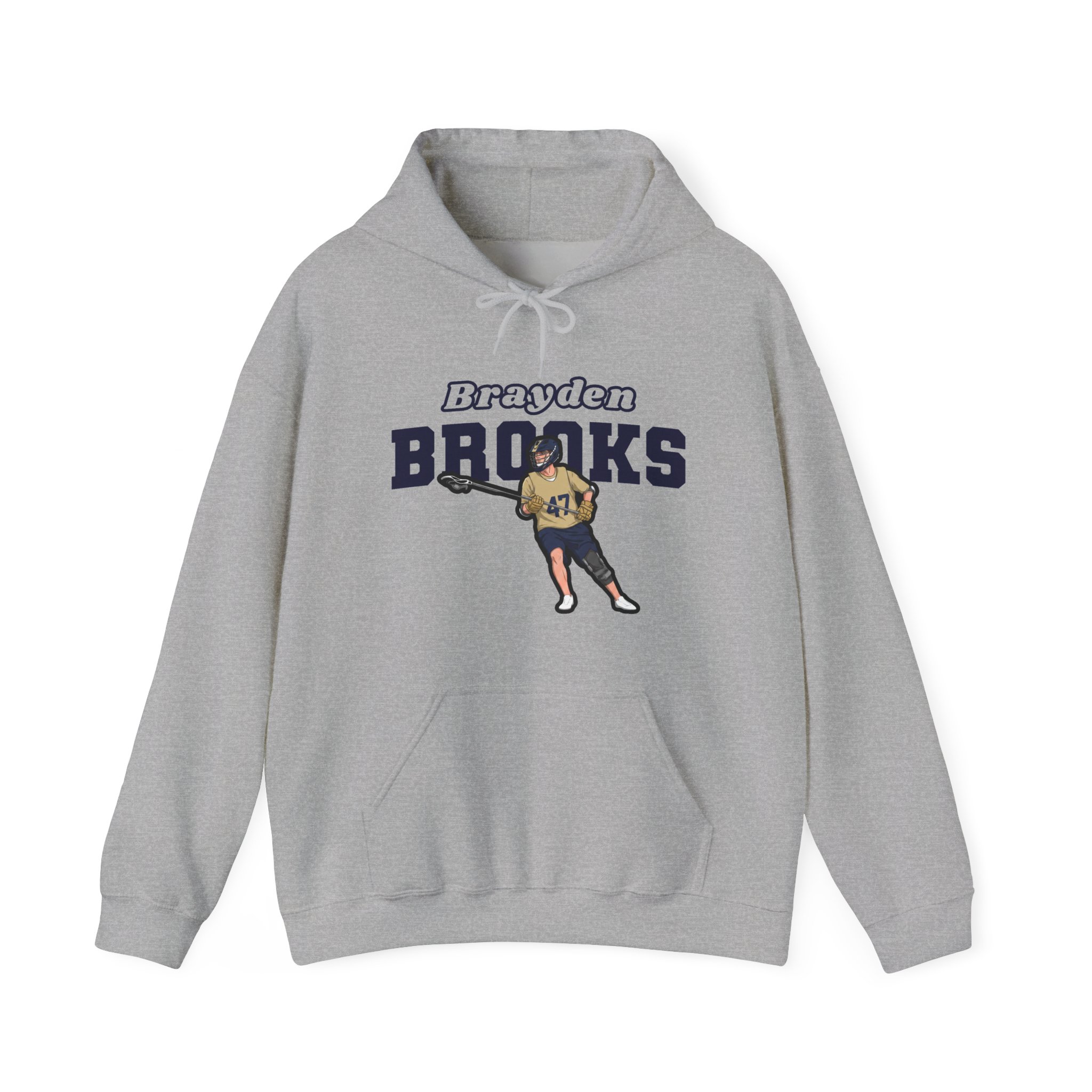 Hoodie — character_name_arch in Grey
