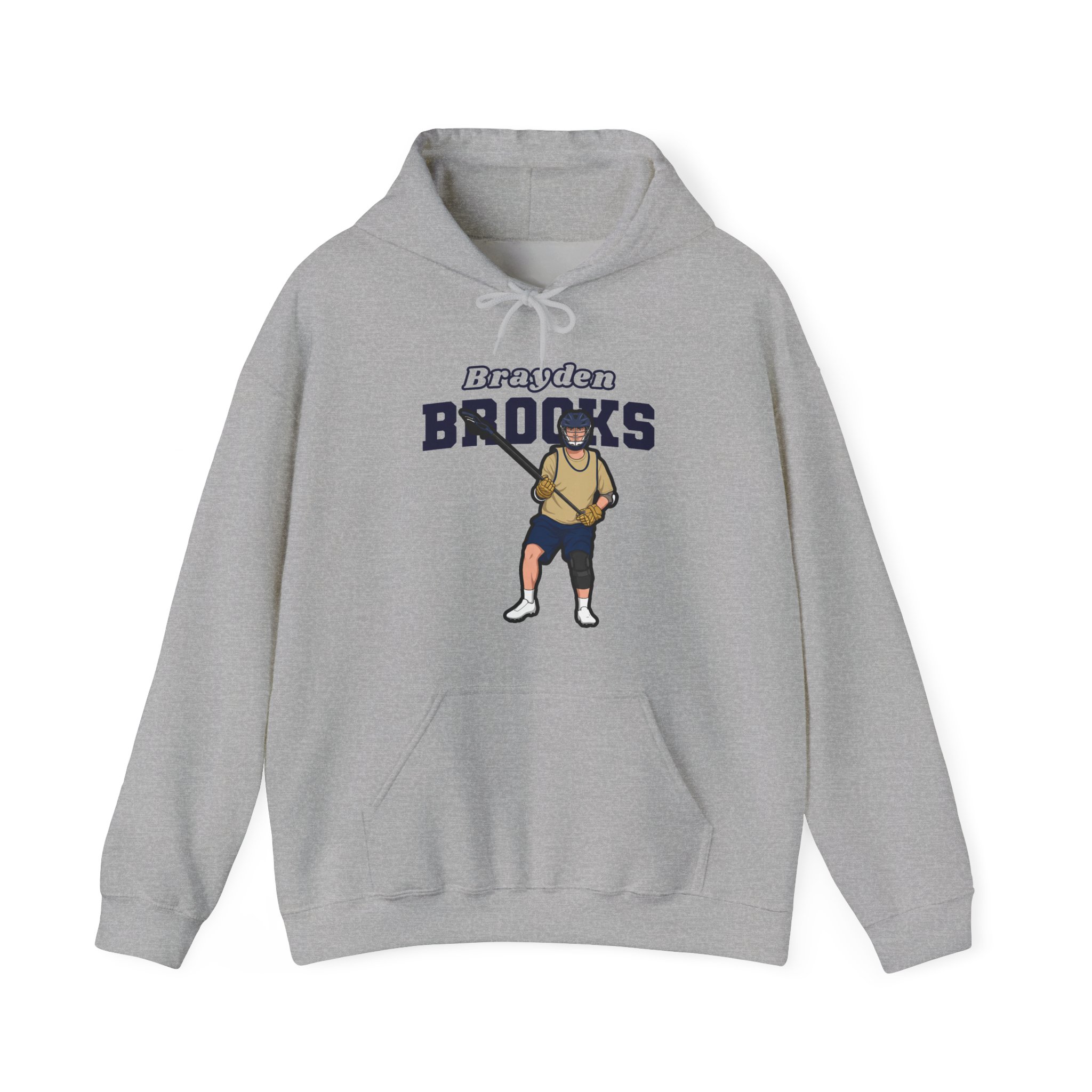 Hoodie — character_name_arch in Grey