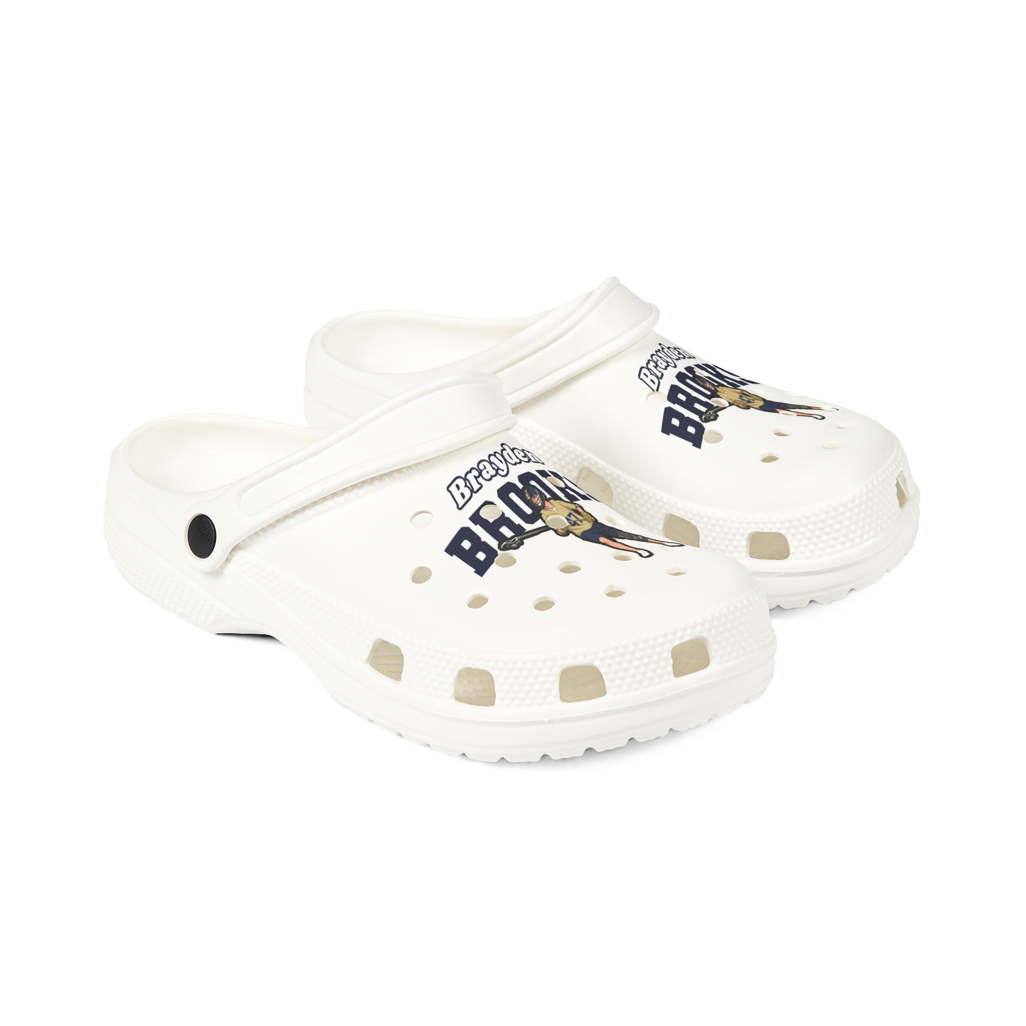 Rubber Clogs — character_name_arch in White