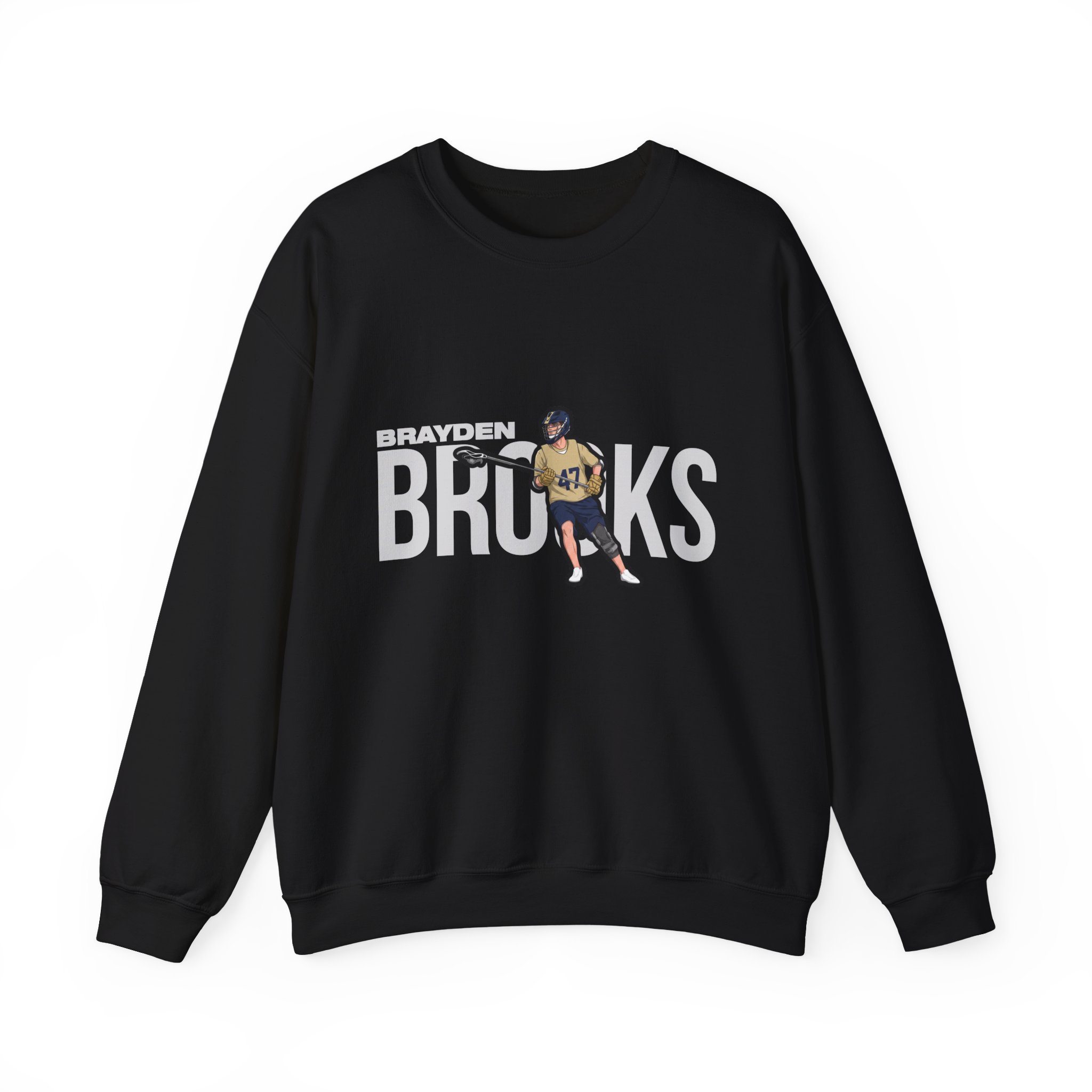 Crewneck Sweatshirt — character_player_name in Black