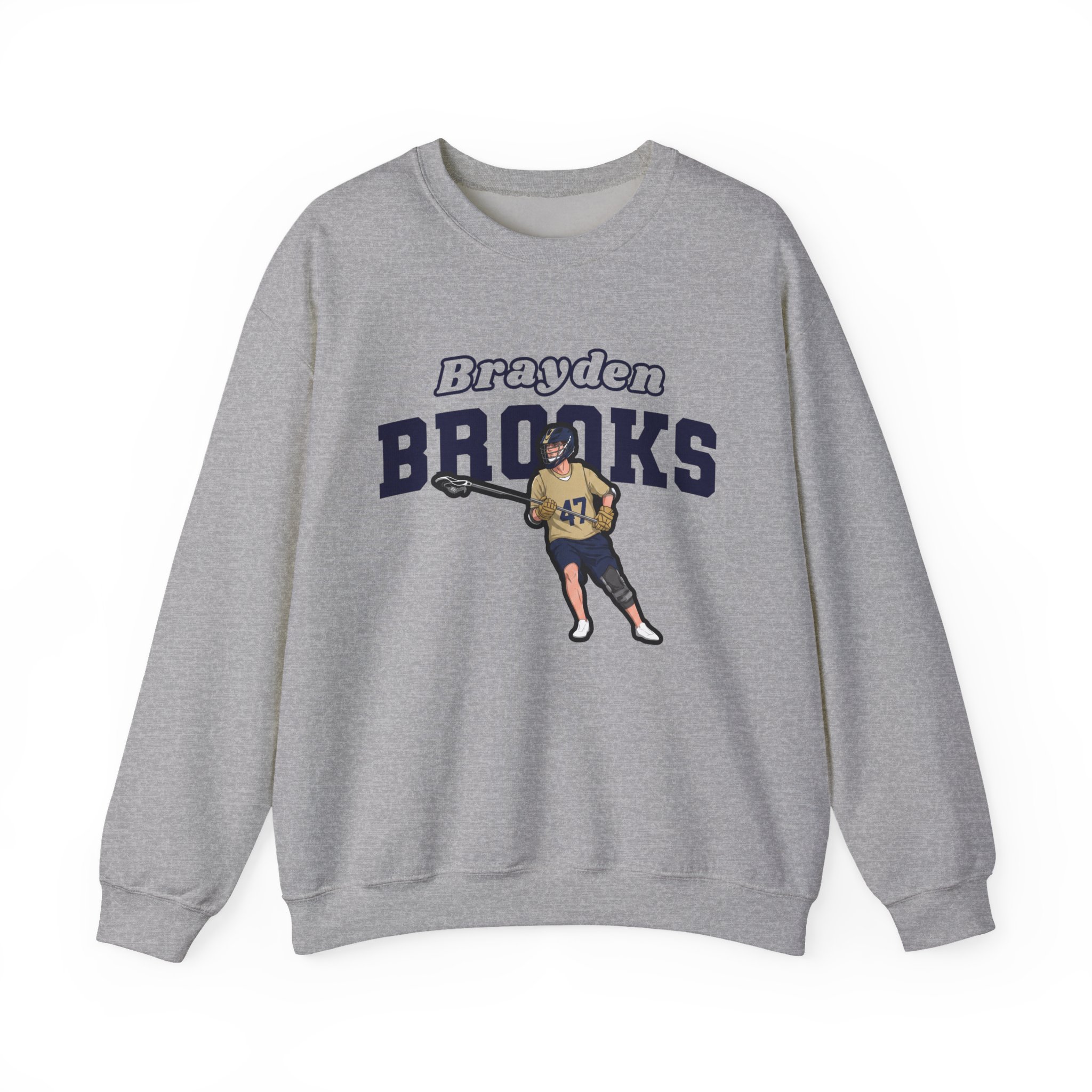 Crewneck Sweatshirt — character_name_arch in Grey
