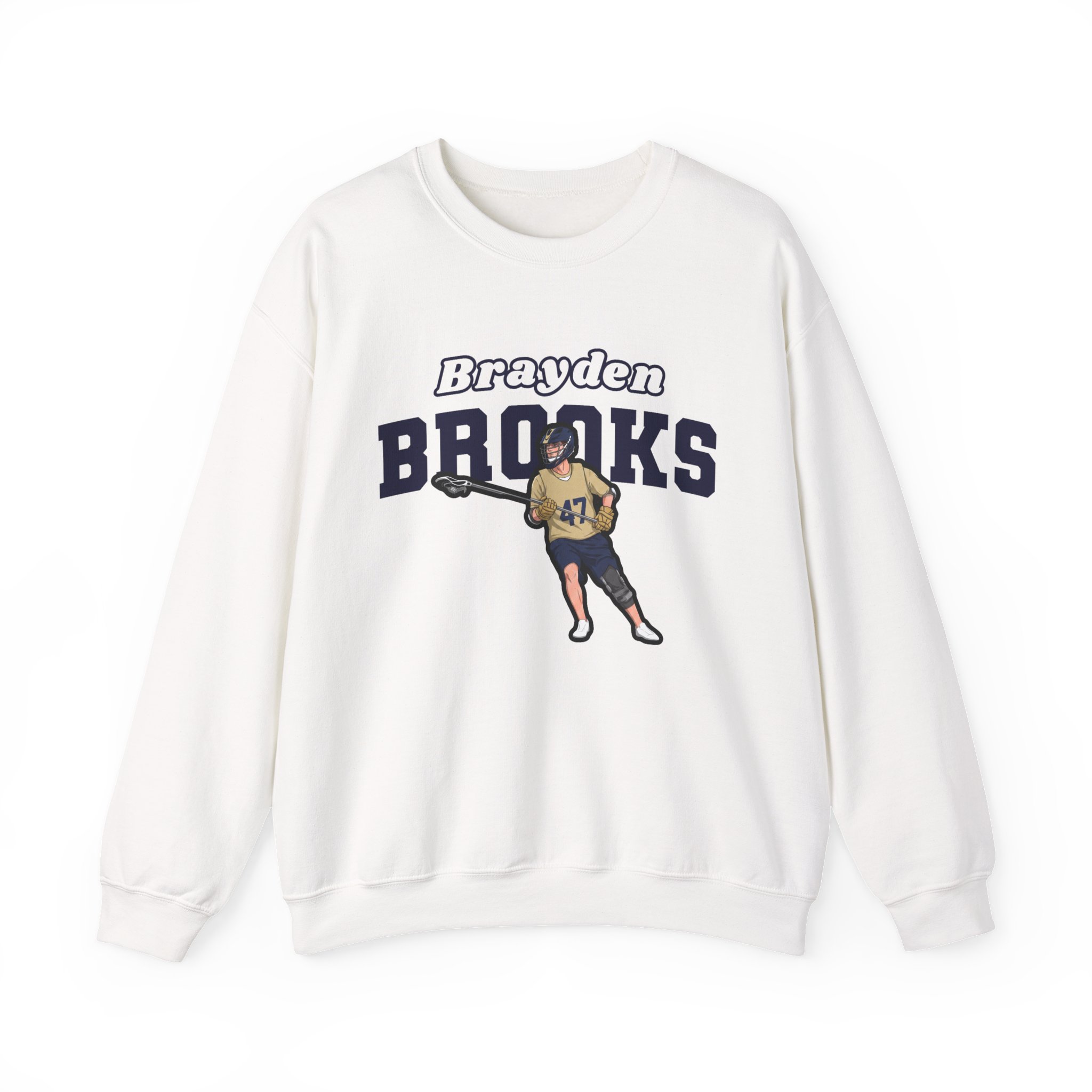 Crewneck Sweatshirt — character_name_arch in White