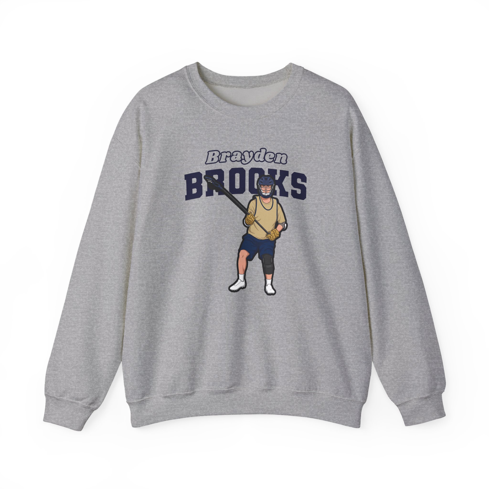 Crewneck Sweatshirt — character_name_arch in Grey