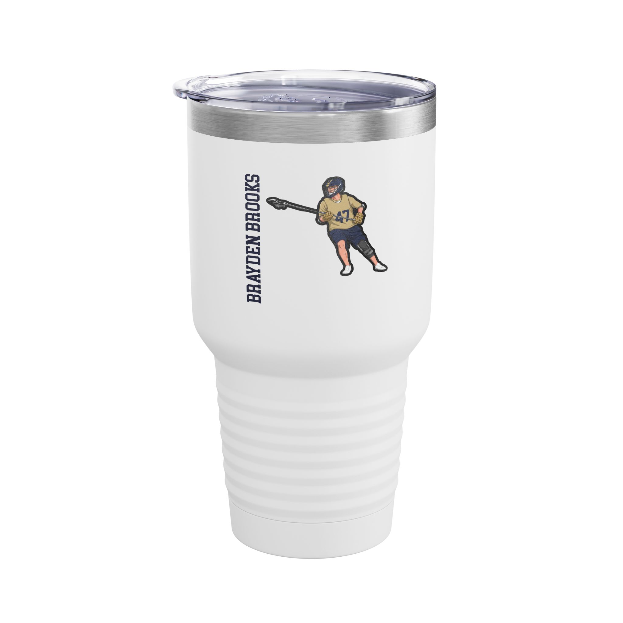 30oz Tumbler — character_name_vertical in White