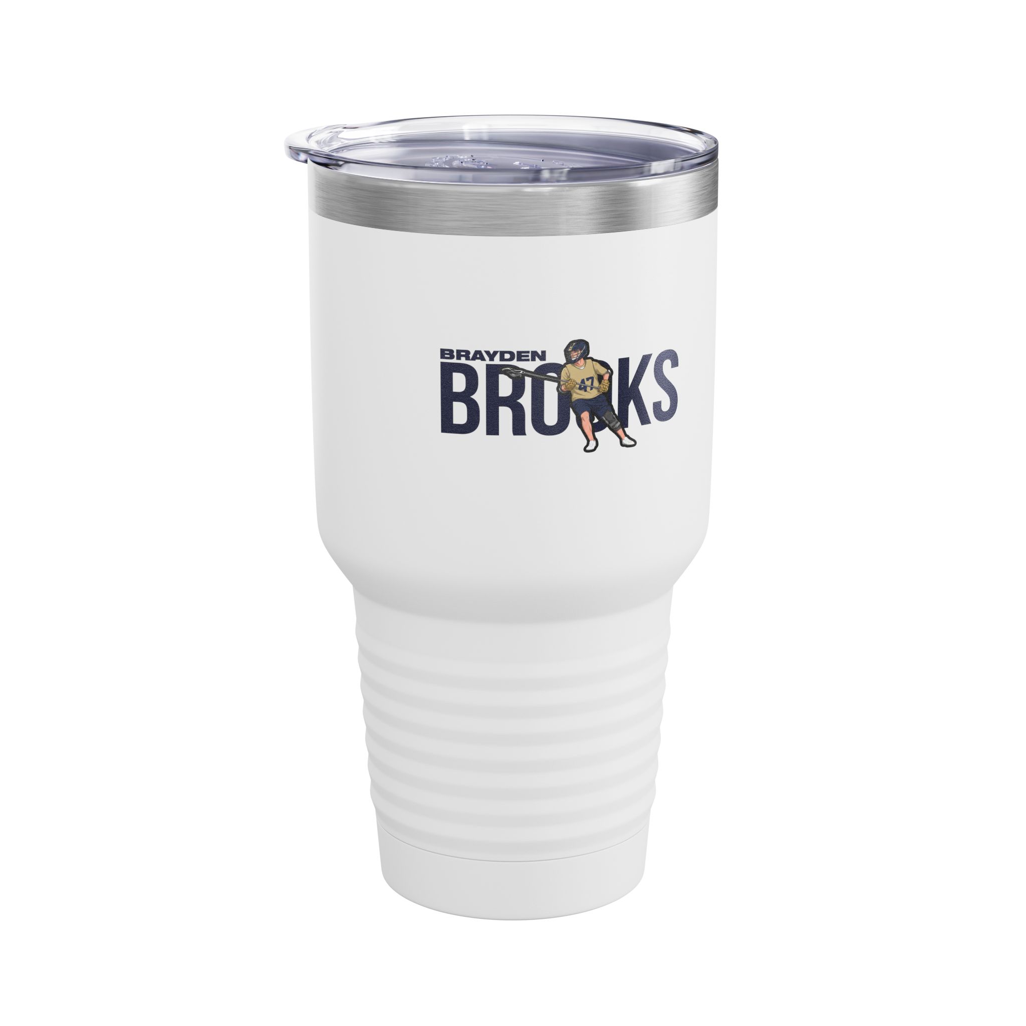 30oz Tumbler — character_player_name in White