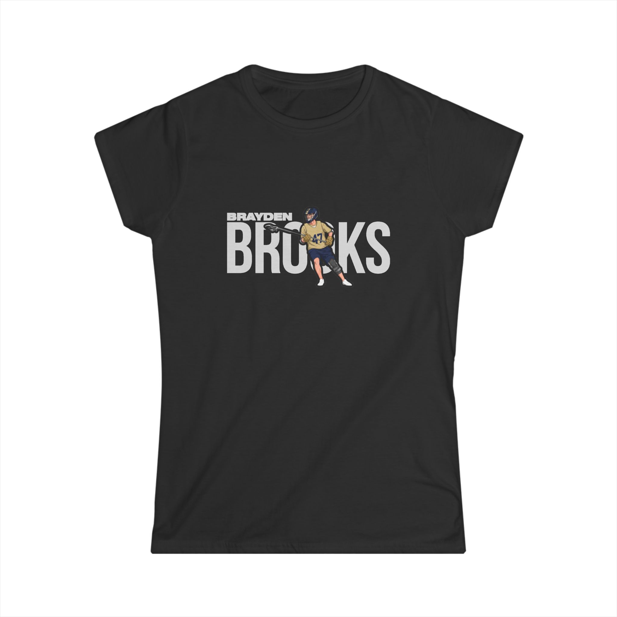 Women's Softstyle Tee — character_player_name in Black