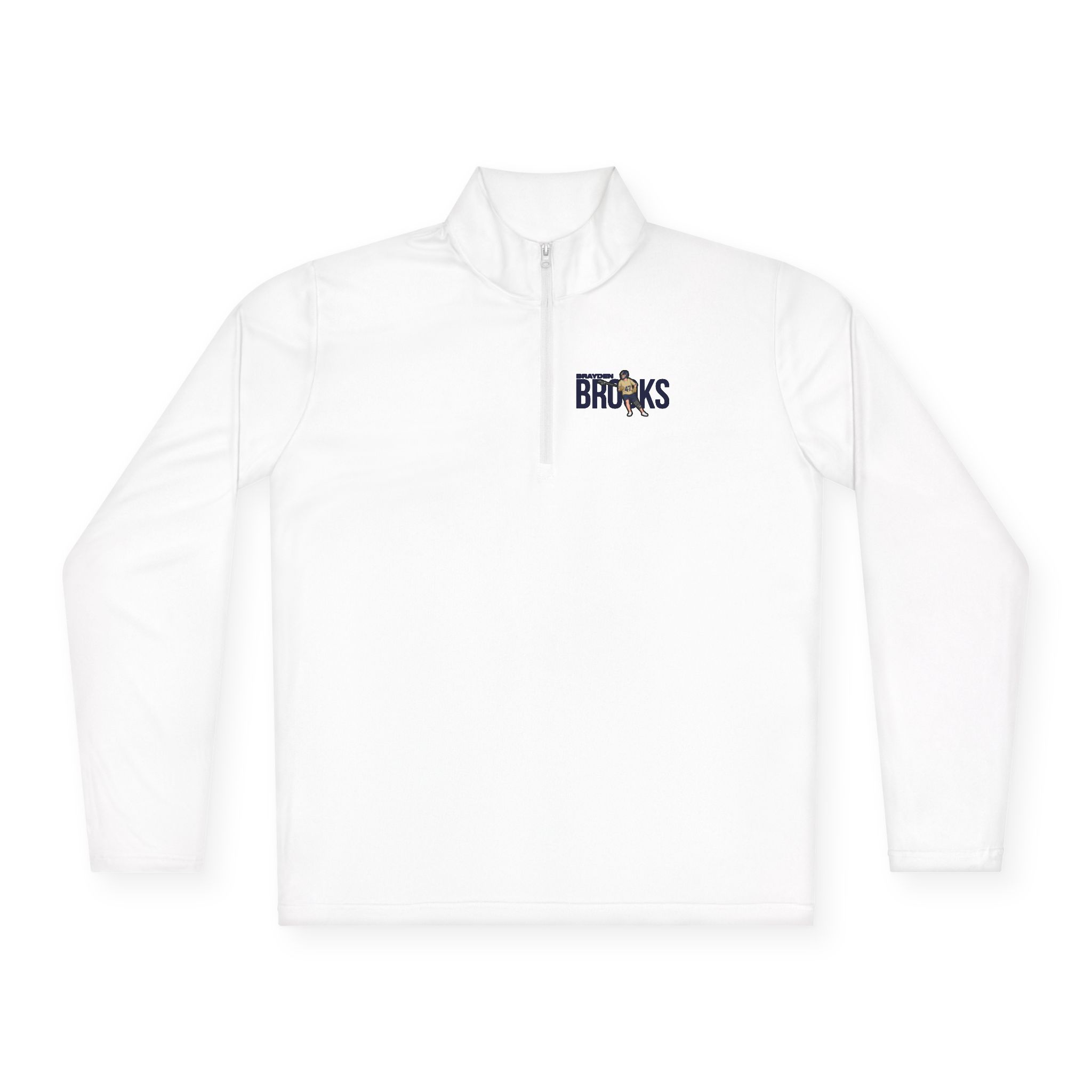 Q-Zip Pullover — character_player_name in White